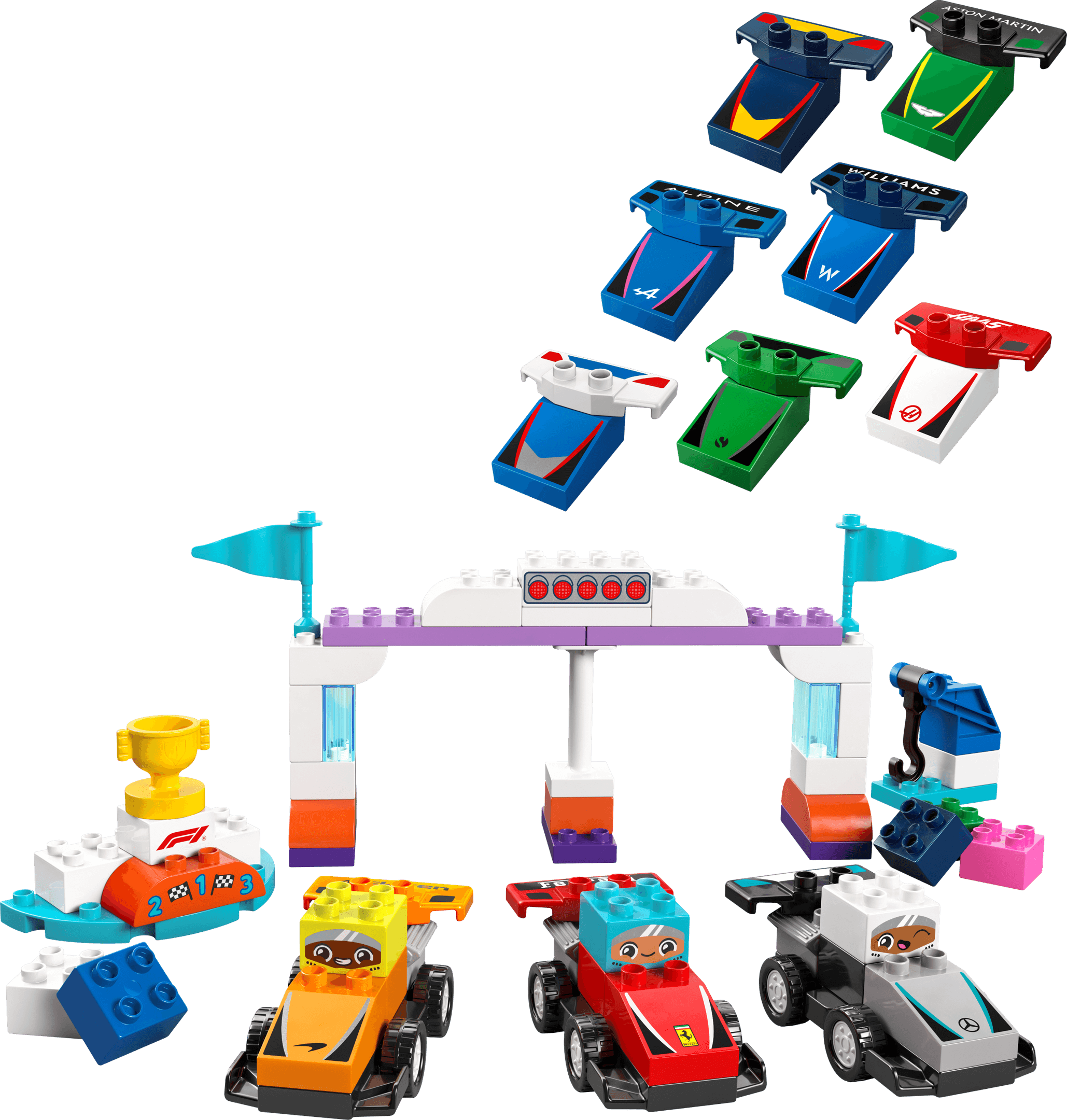 F1 team racewagens en coureurs LEGO-set