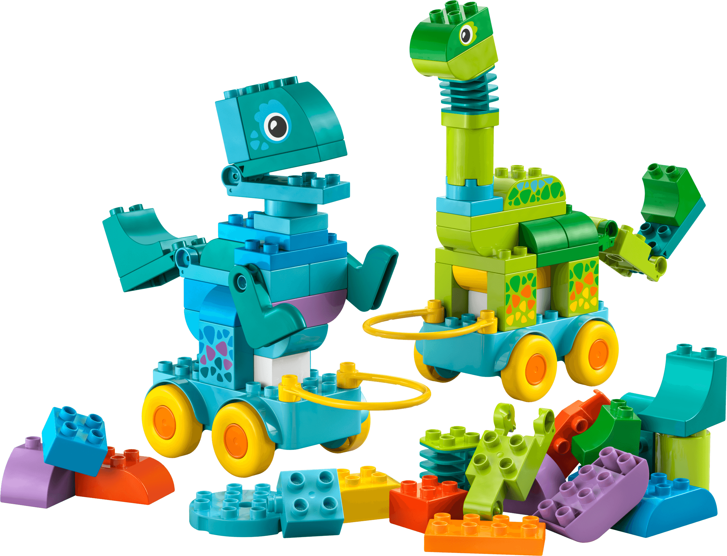 3-in-1 dinosaurussen op wielen LEGO-set