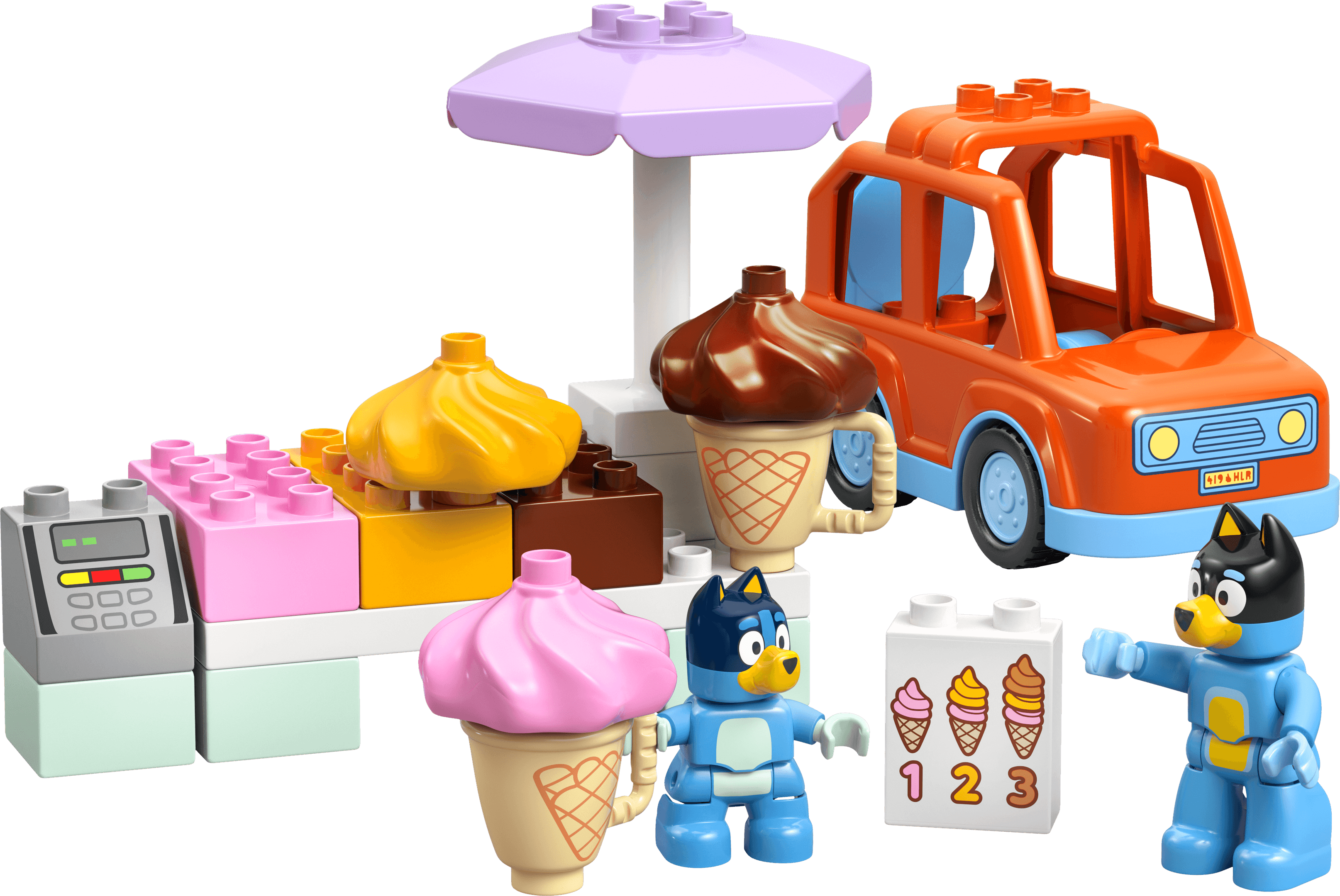 Een ijsje halen met Bluey LEGO-set