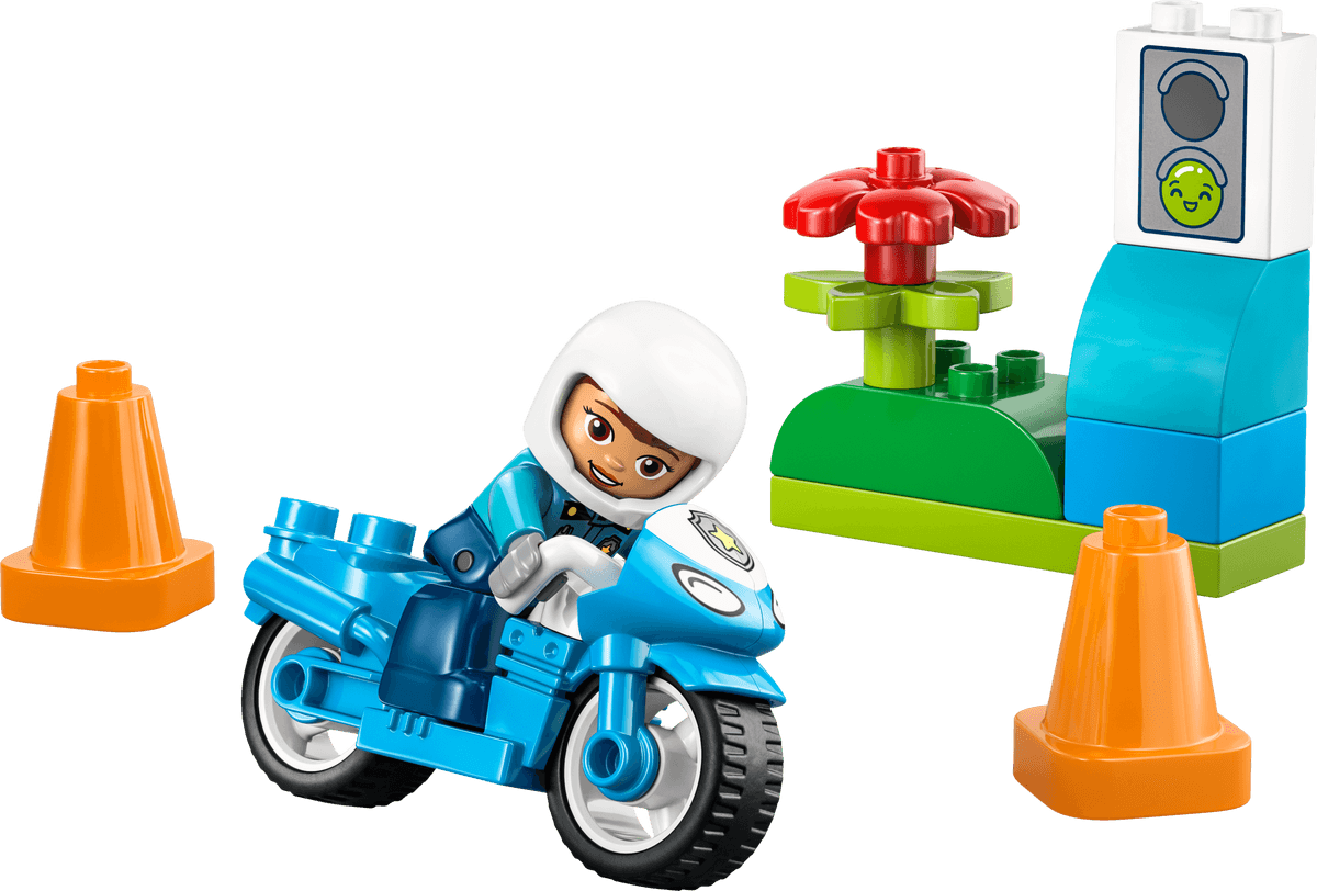 Blauwe politiemotor LEGO-set