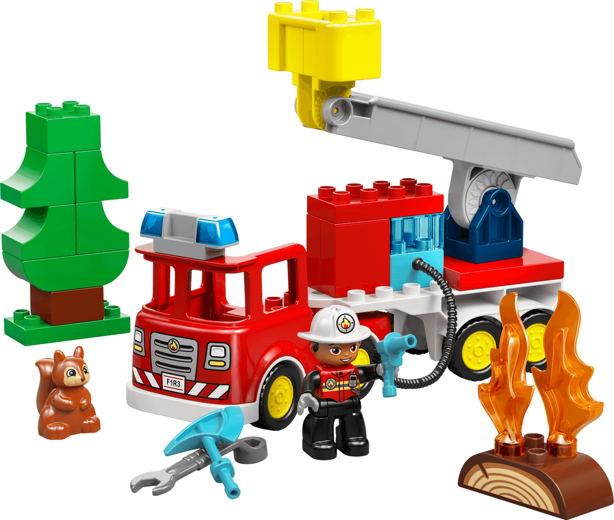 Fire Truck with Hose and Firefighter LEGO-set
