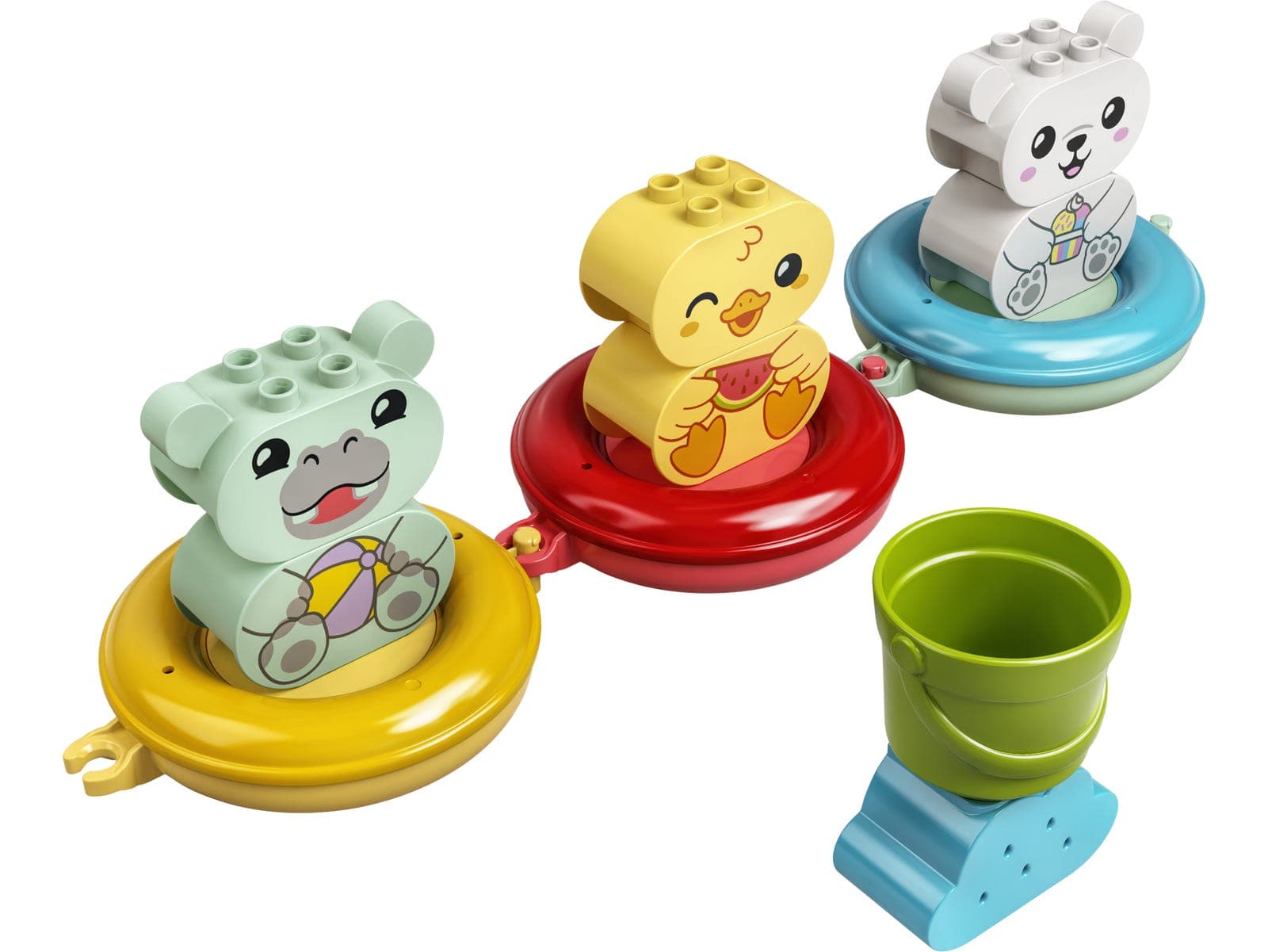 Bath Time Fun: Floating Animal Train LEGO-set