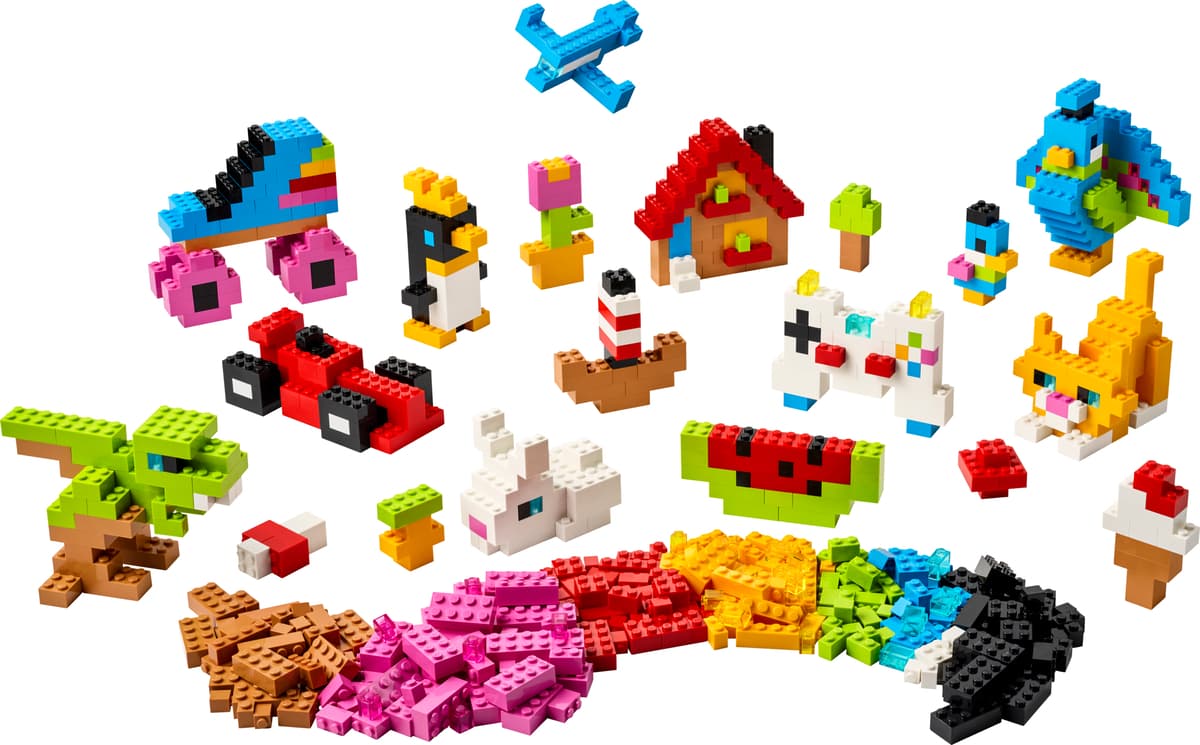 Kleurrijke creatieve stenen LEGO-set