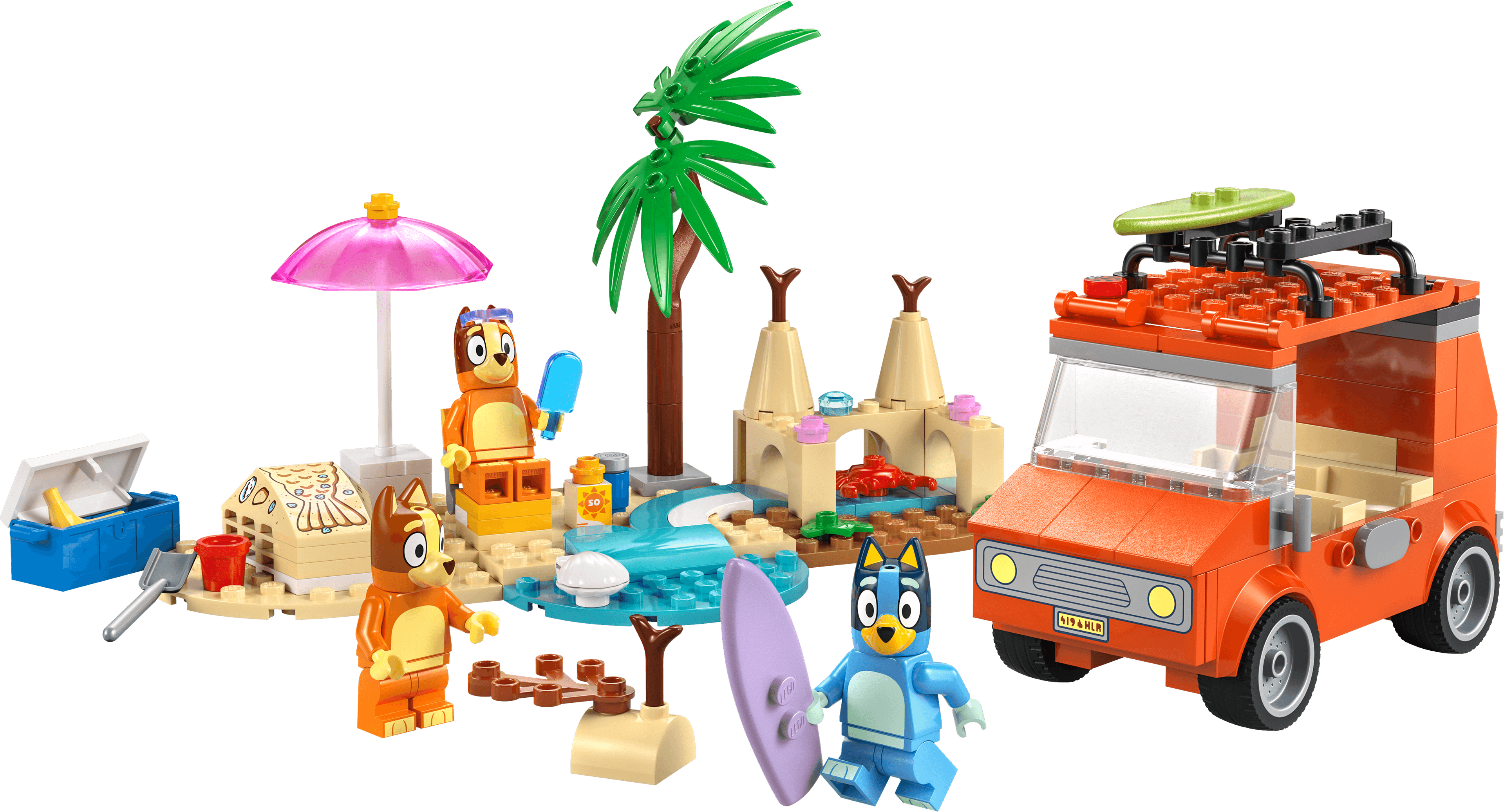 Bluey’s Beach & Family Car Trip LEGO-set