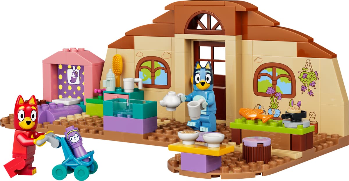 School met Rusty en Bluey LEGO-set