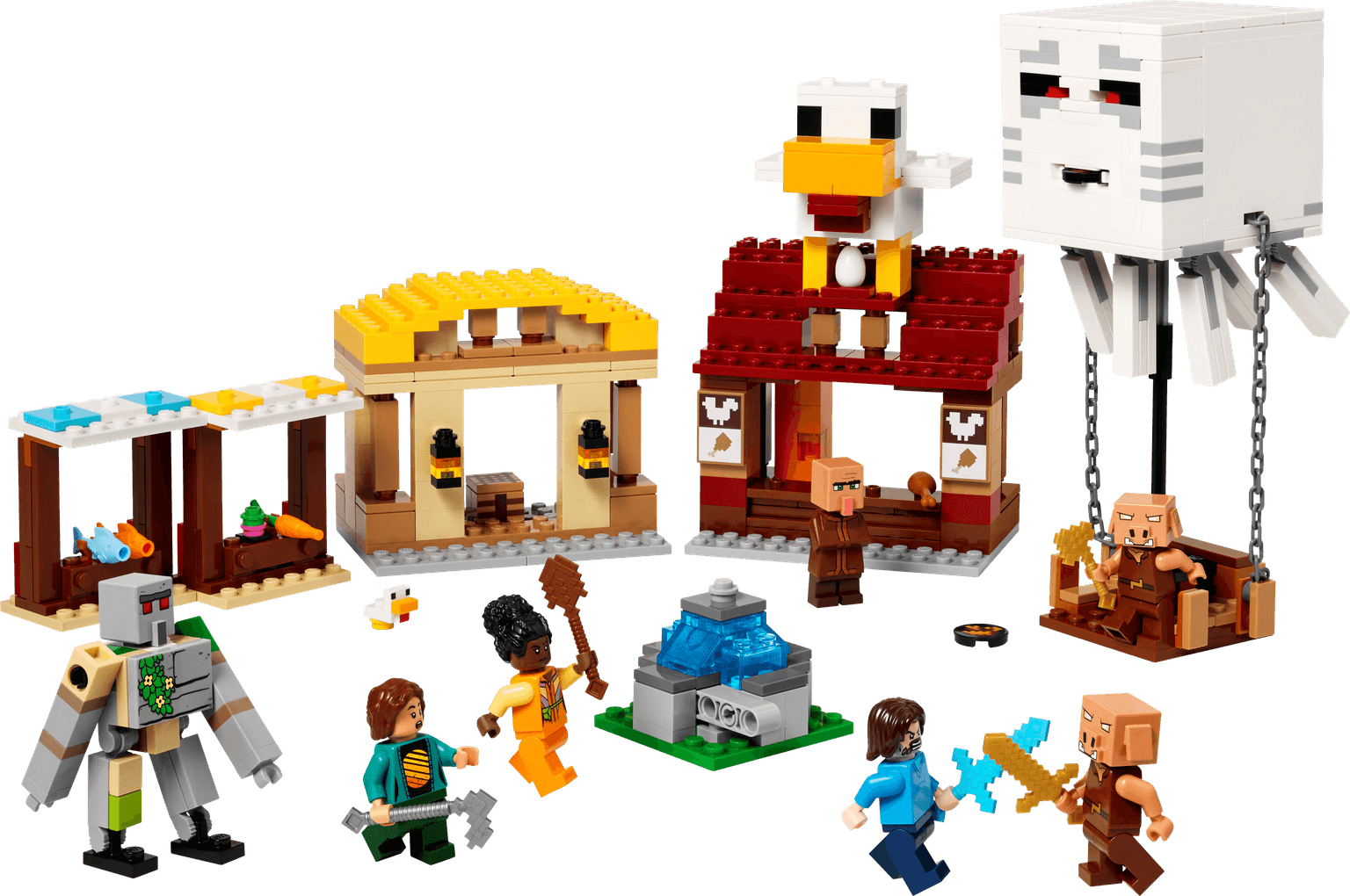De Ghast-ballon aanval op het dorp LEGO-set
