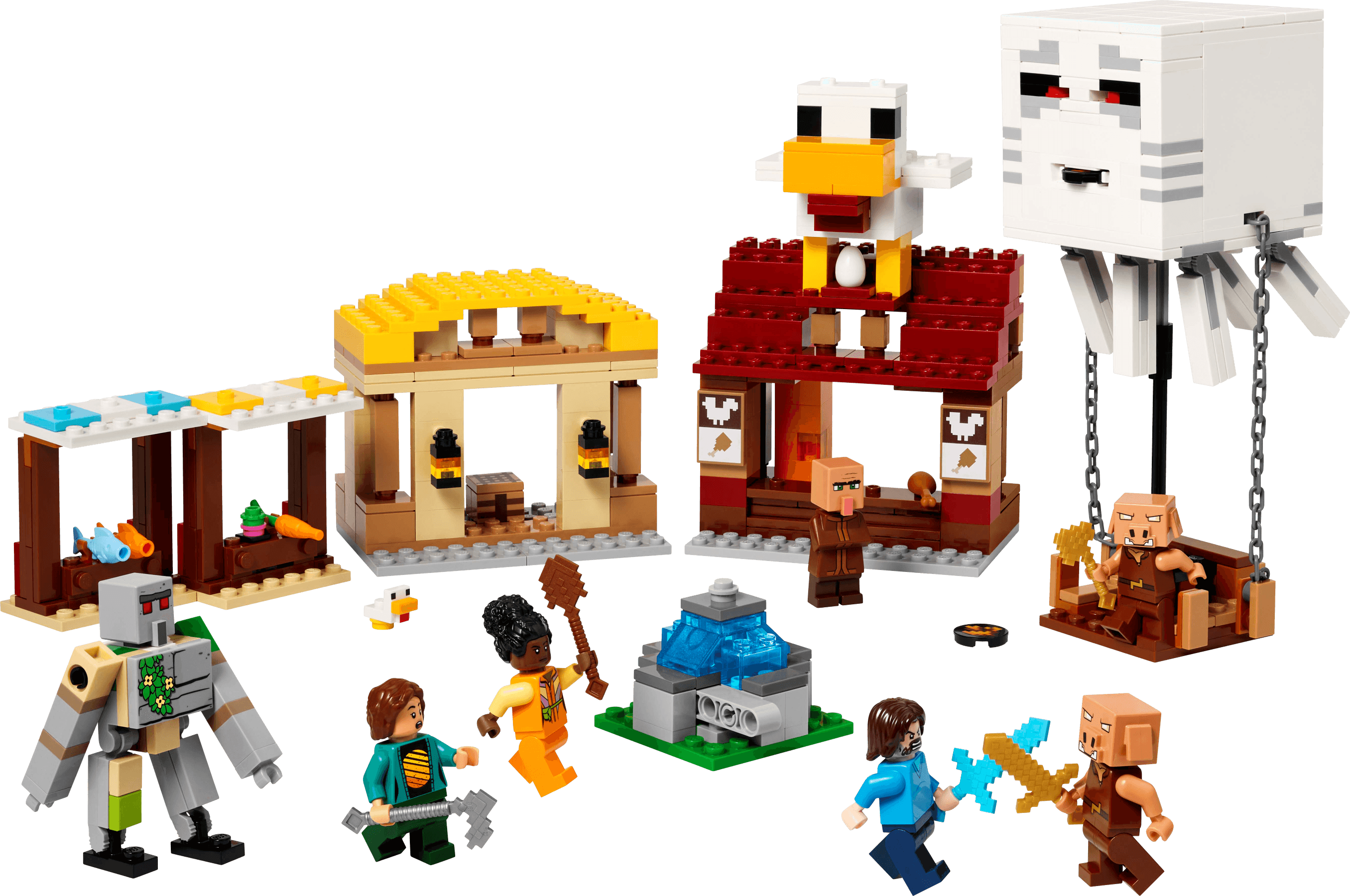 De Ghast-ballon aanval op het dorp LEGO-set