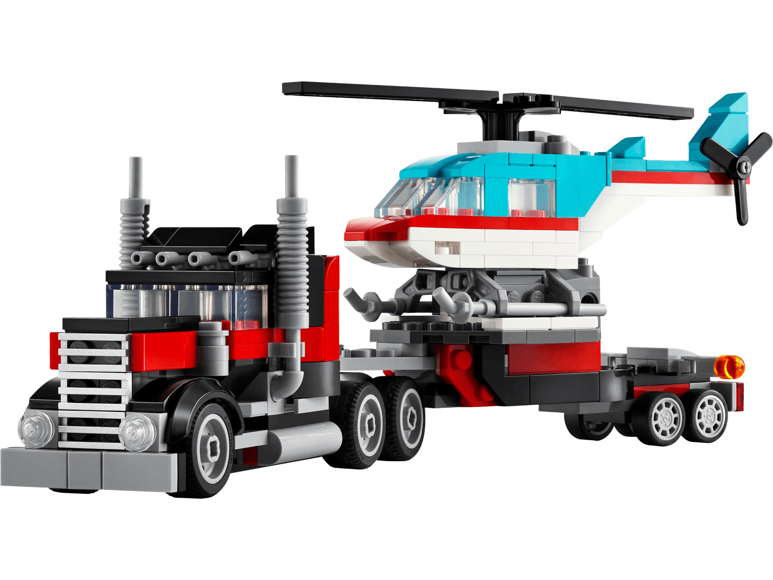 Truck met helikopter LEGO-set