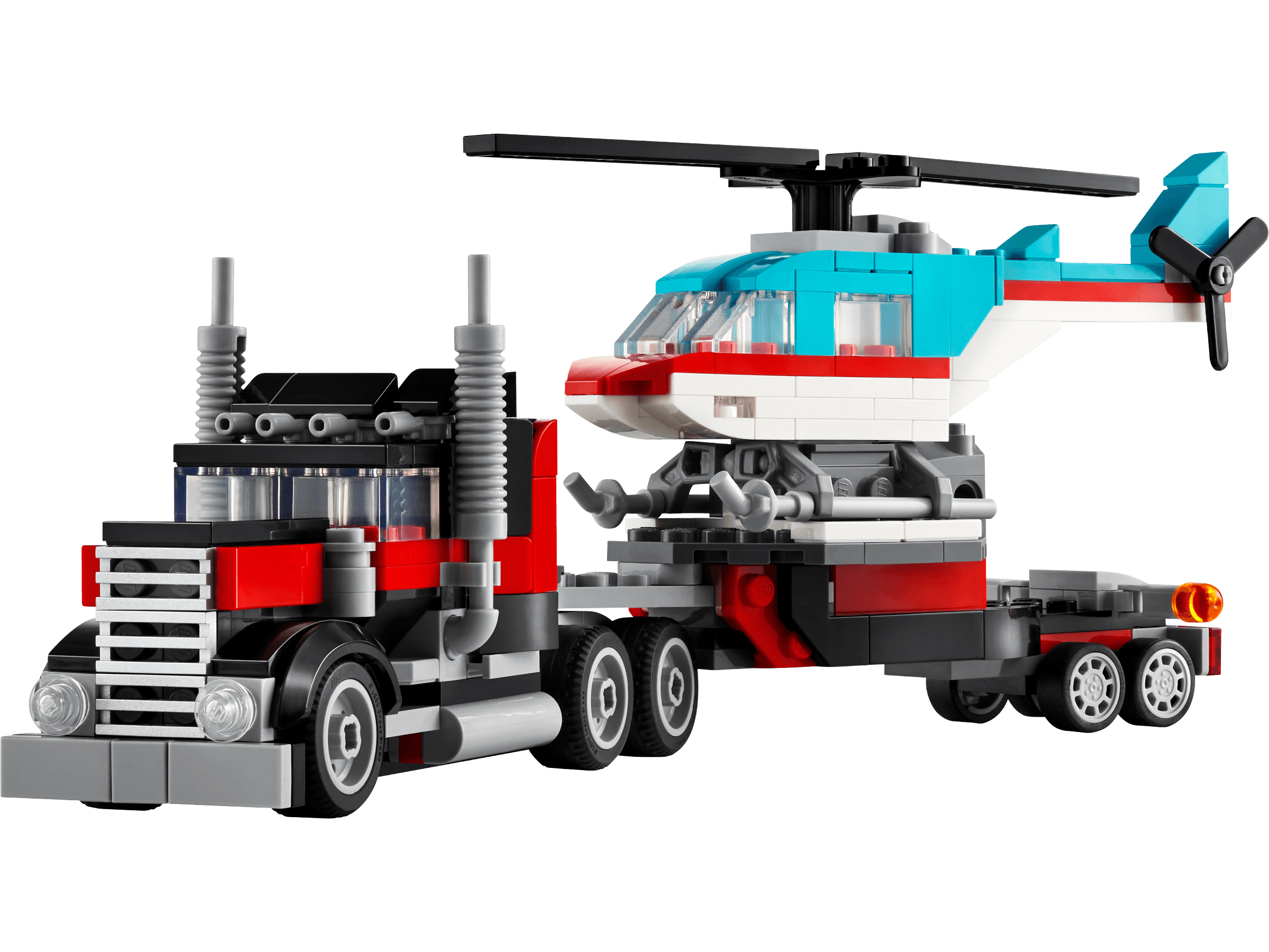 Truck met helikopter LEGO-set