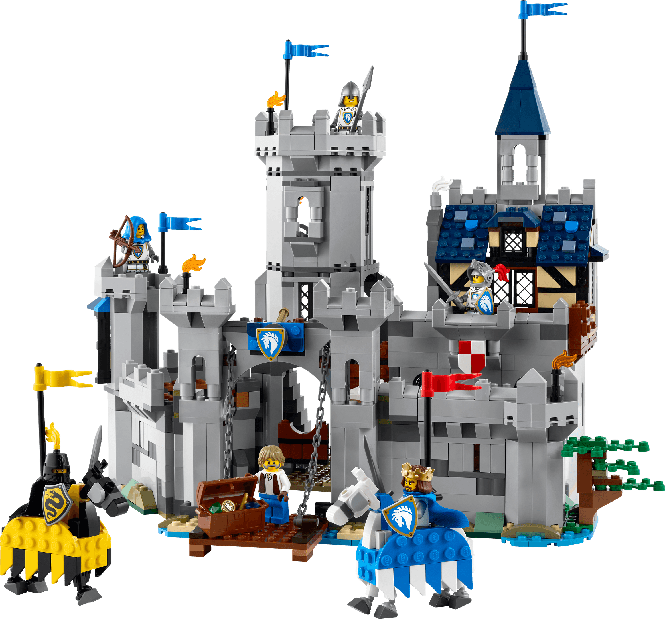 Middeleeuws kasteel met ridders te paard LEGO-set