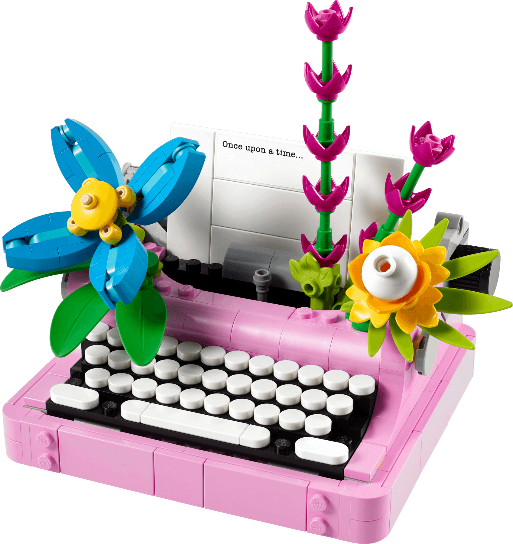Typemachine met bloemen LEGO-set