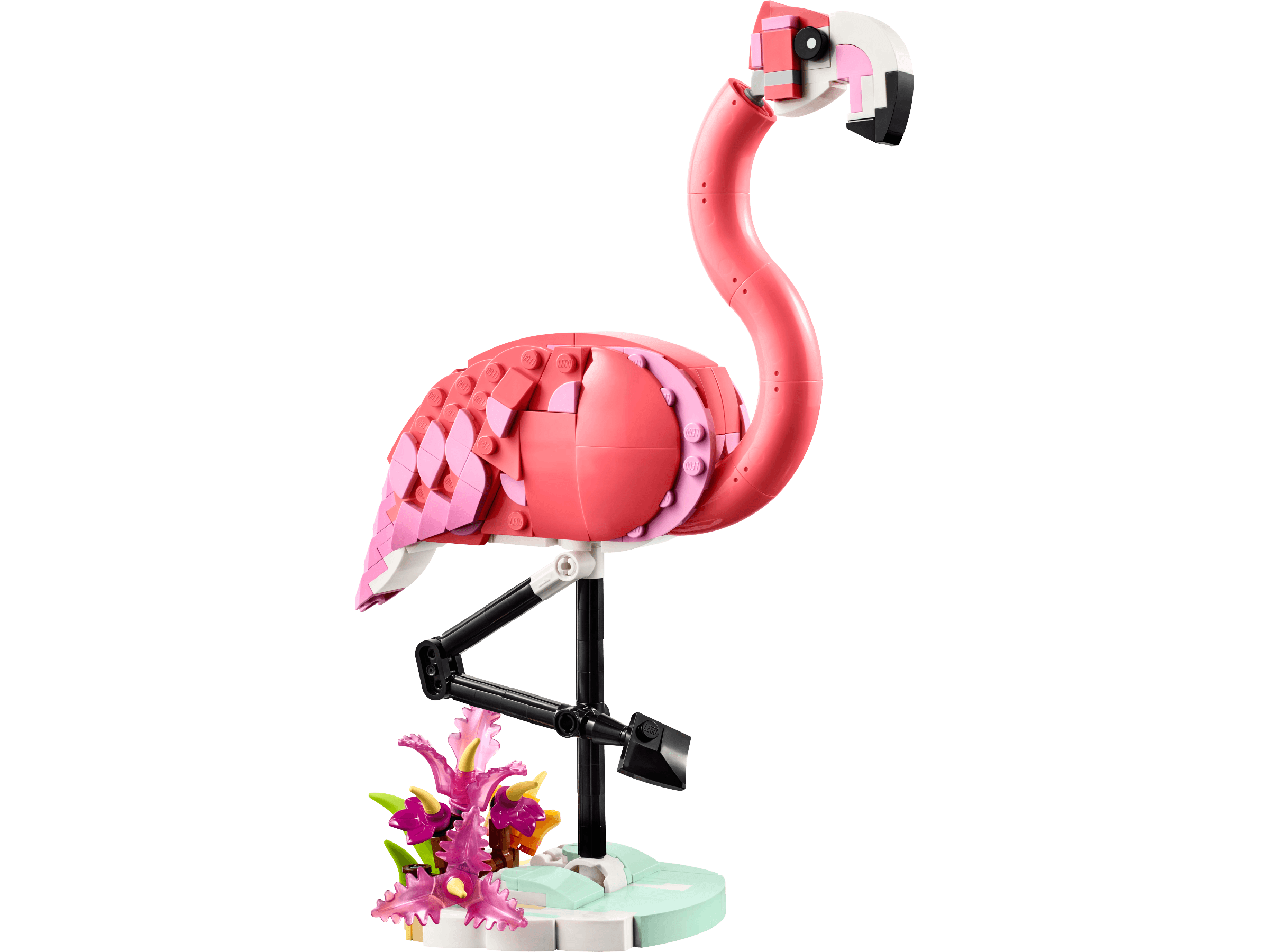 Wilde dieren: roze flamingo LEGO-set