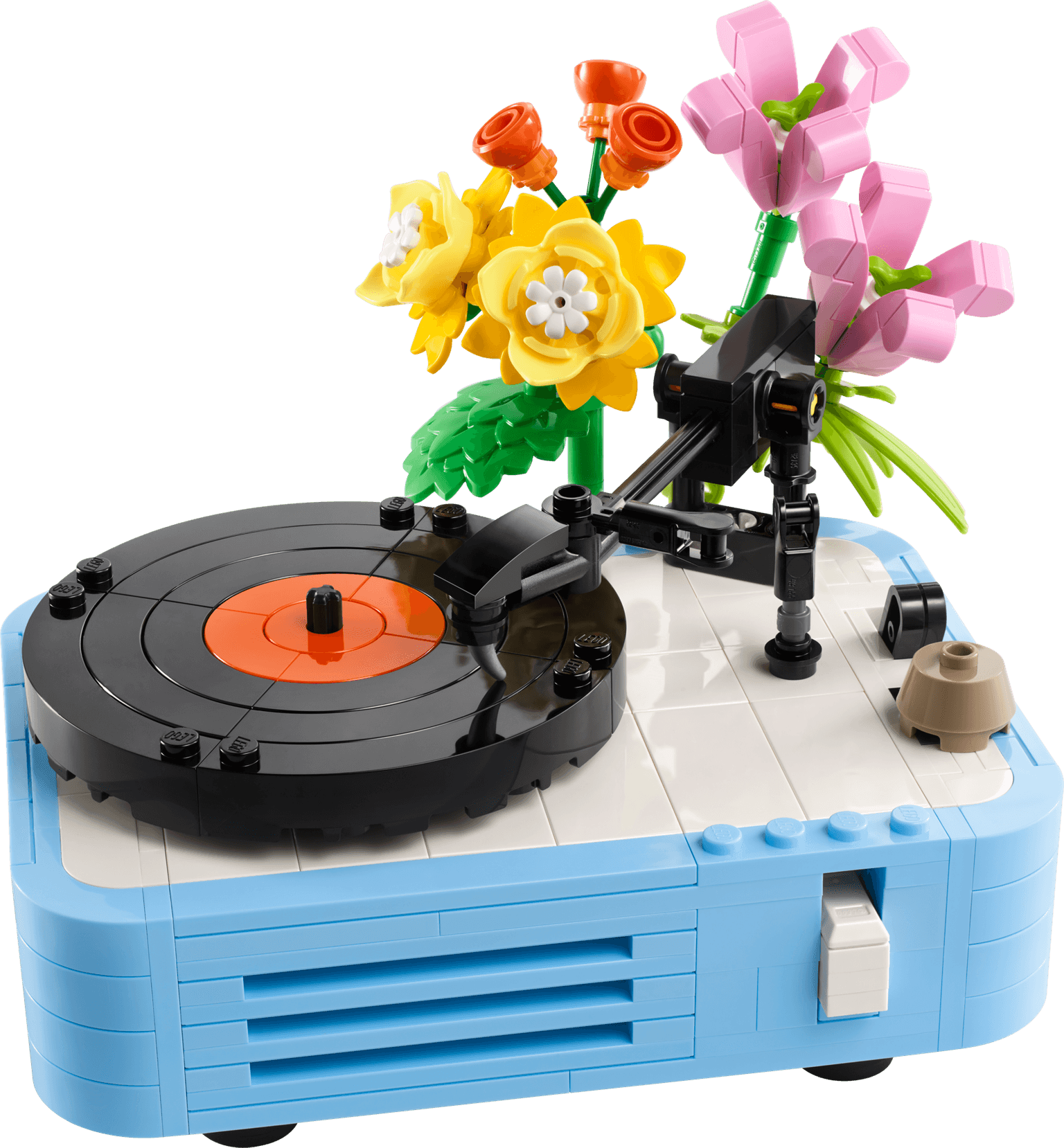 Platenspeler met bloemen LEGO-set