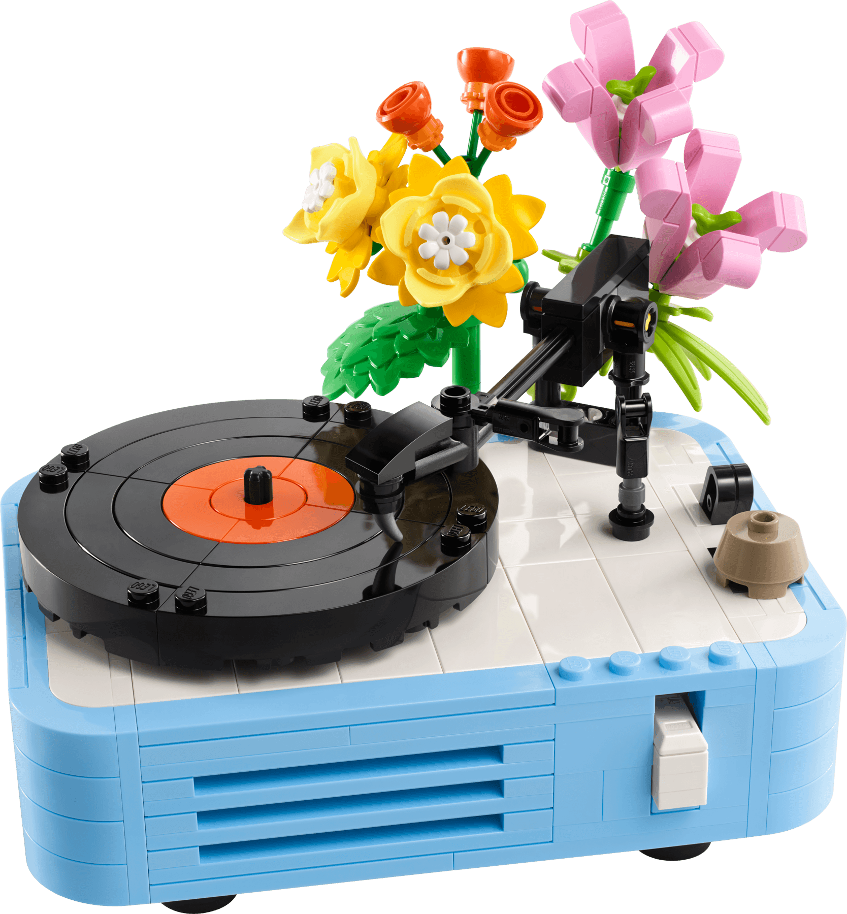 Platenspeler met bloemen LEGO-set