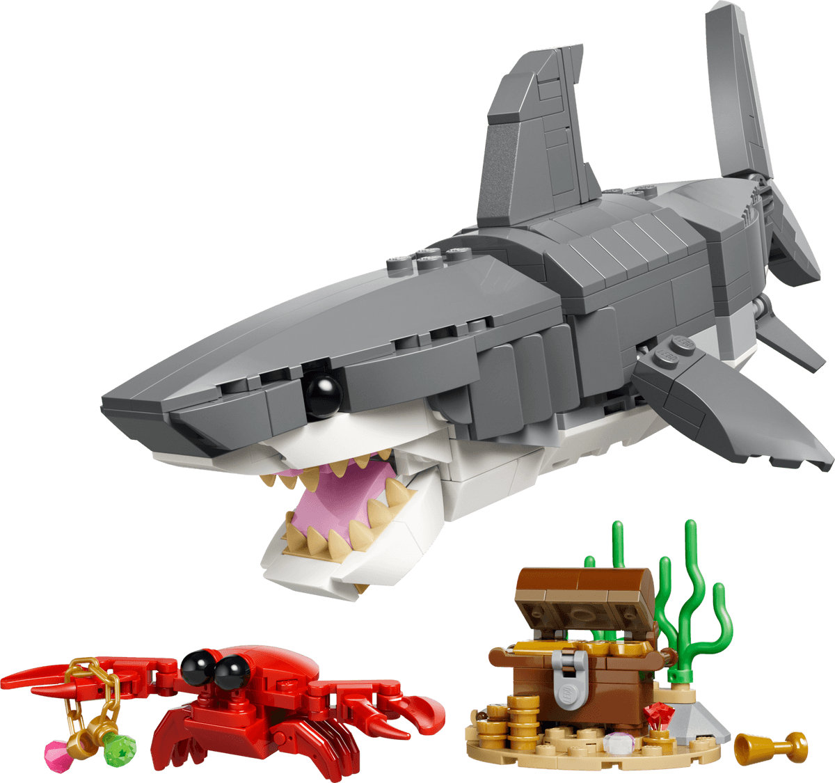 Fierce Shark with a Treasure Chest LEGO-set