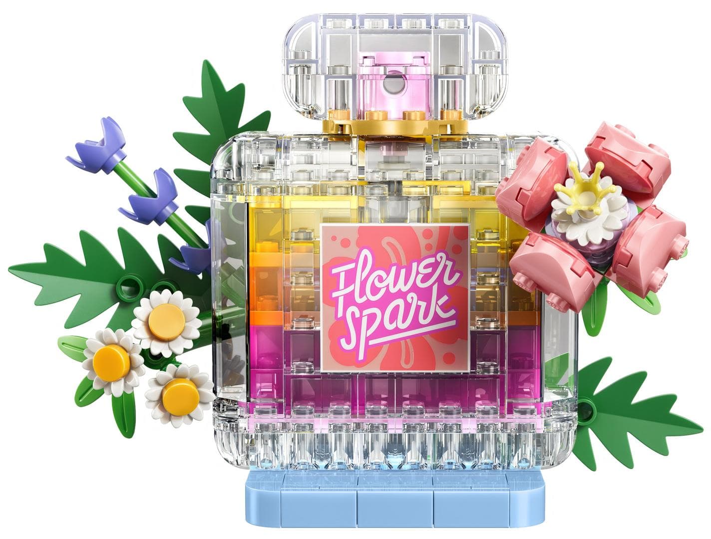 Parfumfles met bloemen LEGO-set