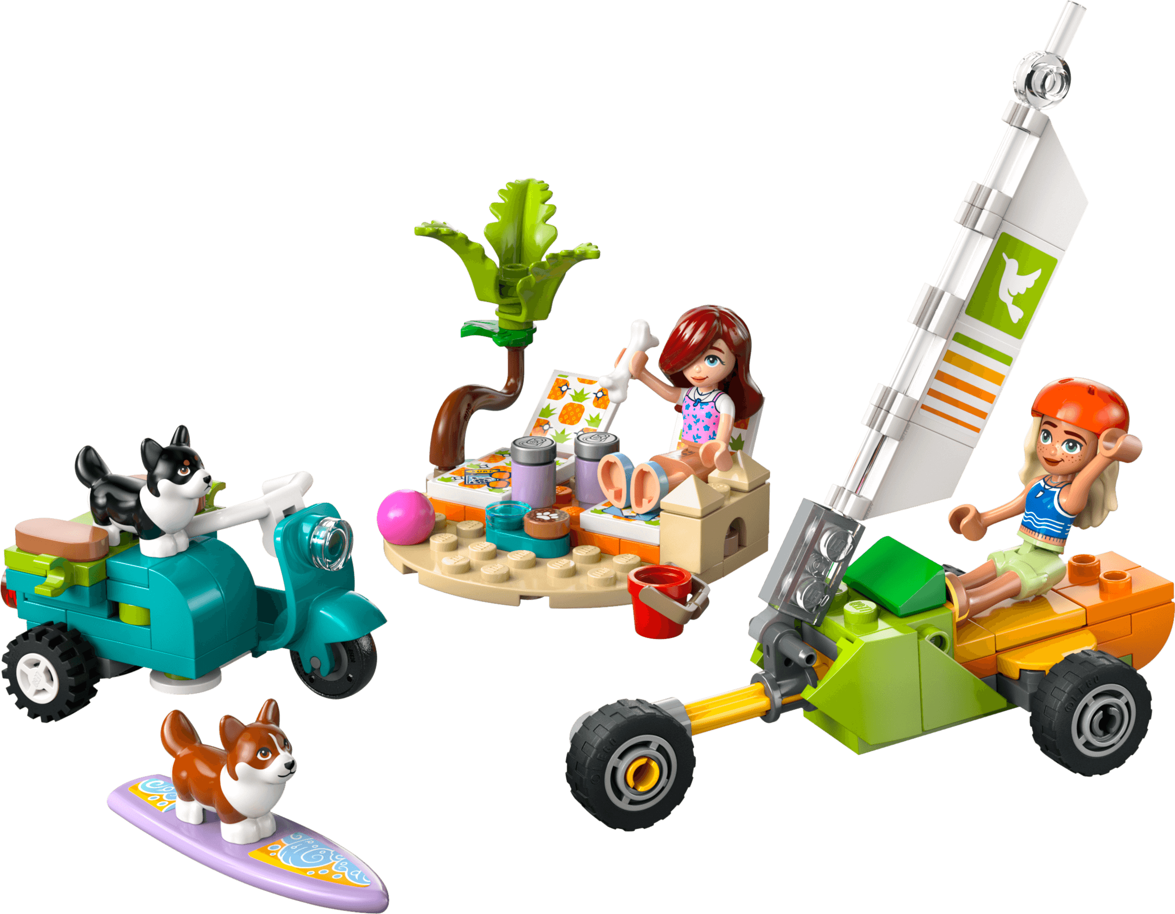Surfing Dogs and Scooter Adventure LEGO-set