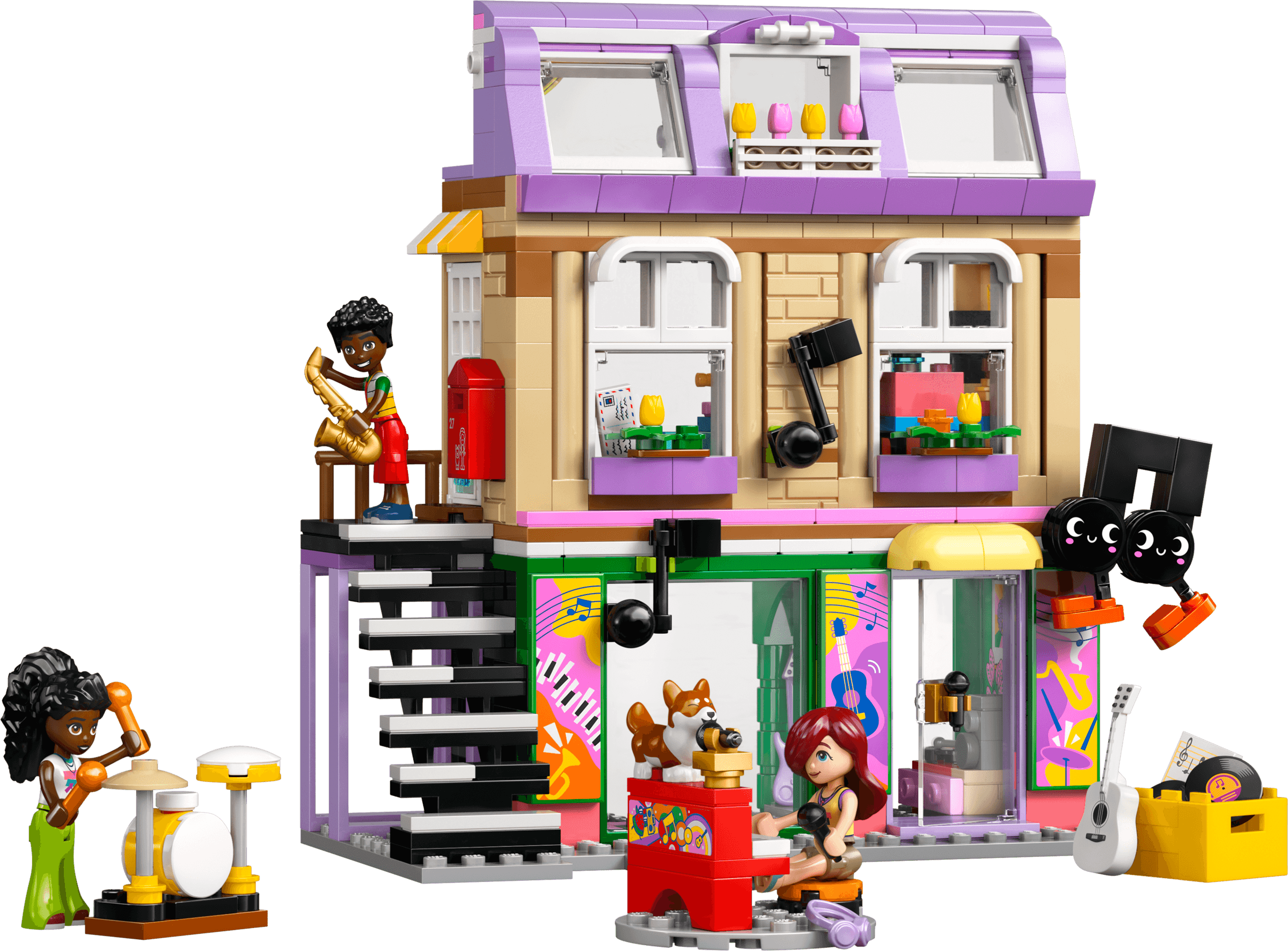 Muziekwinkel en appartement LEGO-set