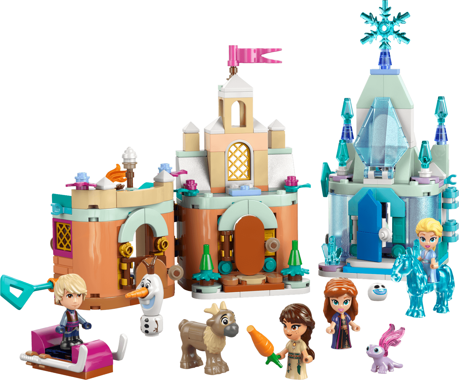 Mini kasteel van Arendelle en Elsa's ijspaleis LEGO-set