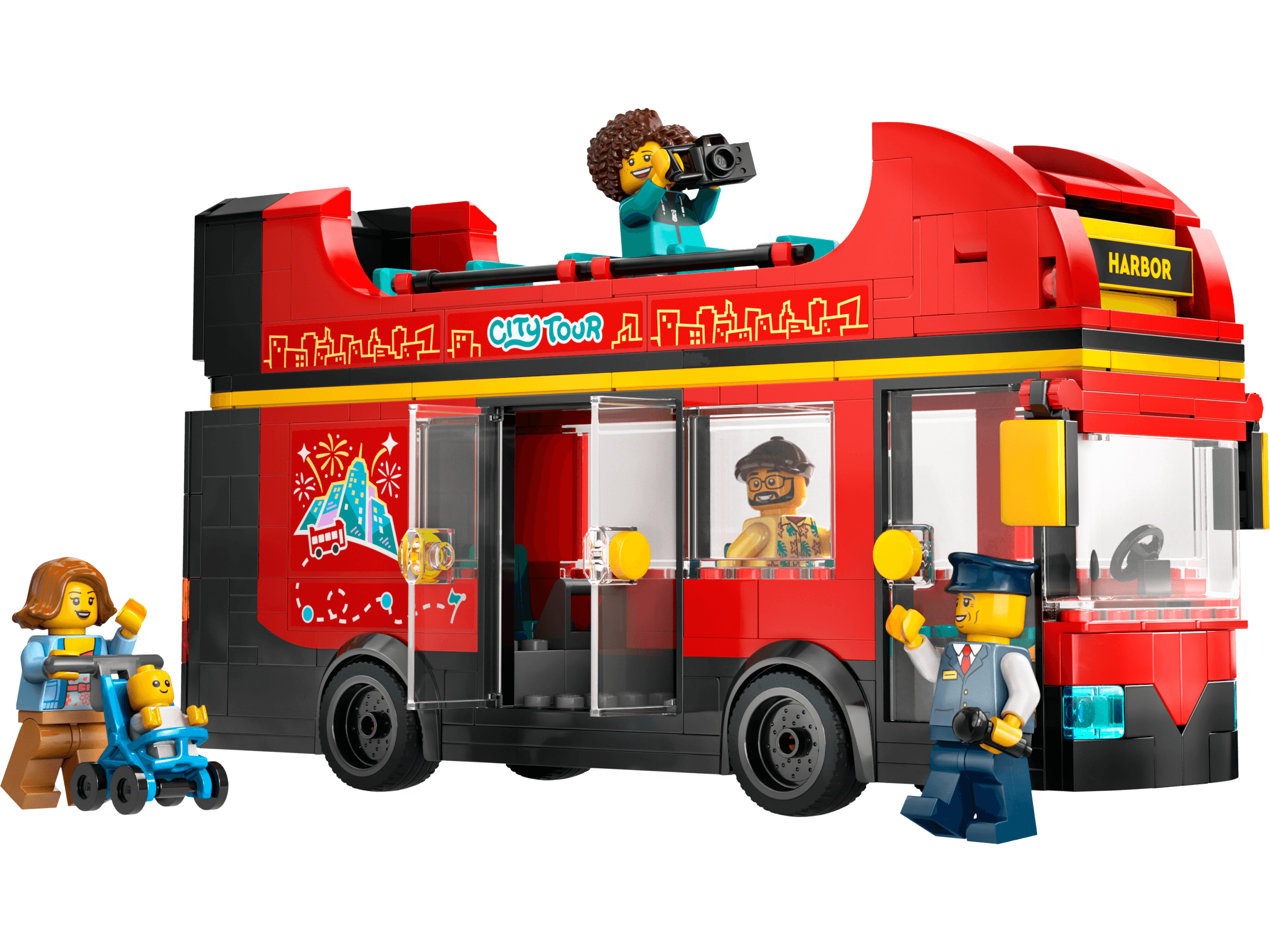 Red Double-Decker Sightseeing Bus LEGO-set