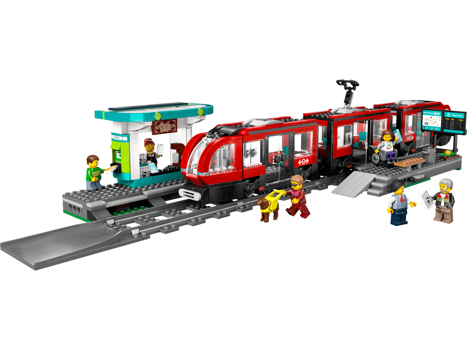Stadstram en station LEGO-set