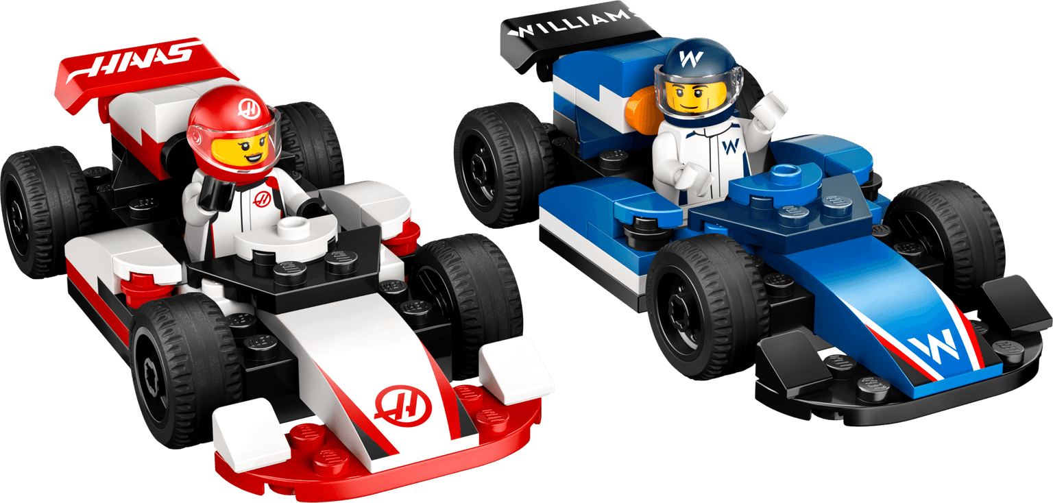 F1 Williams Racing en Haas F1 racewagens LEGO-set