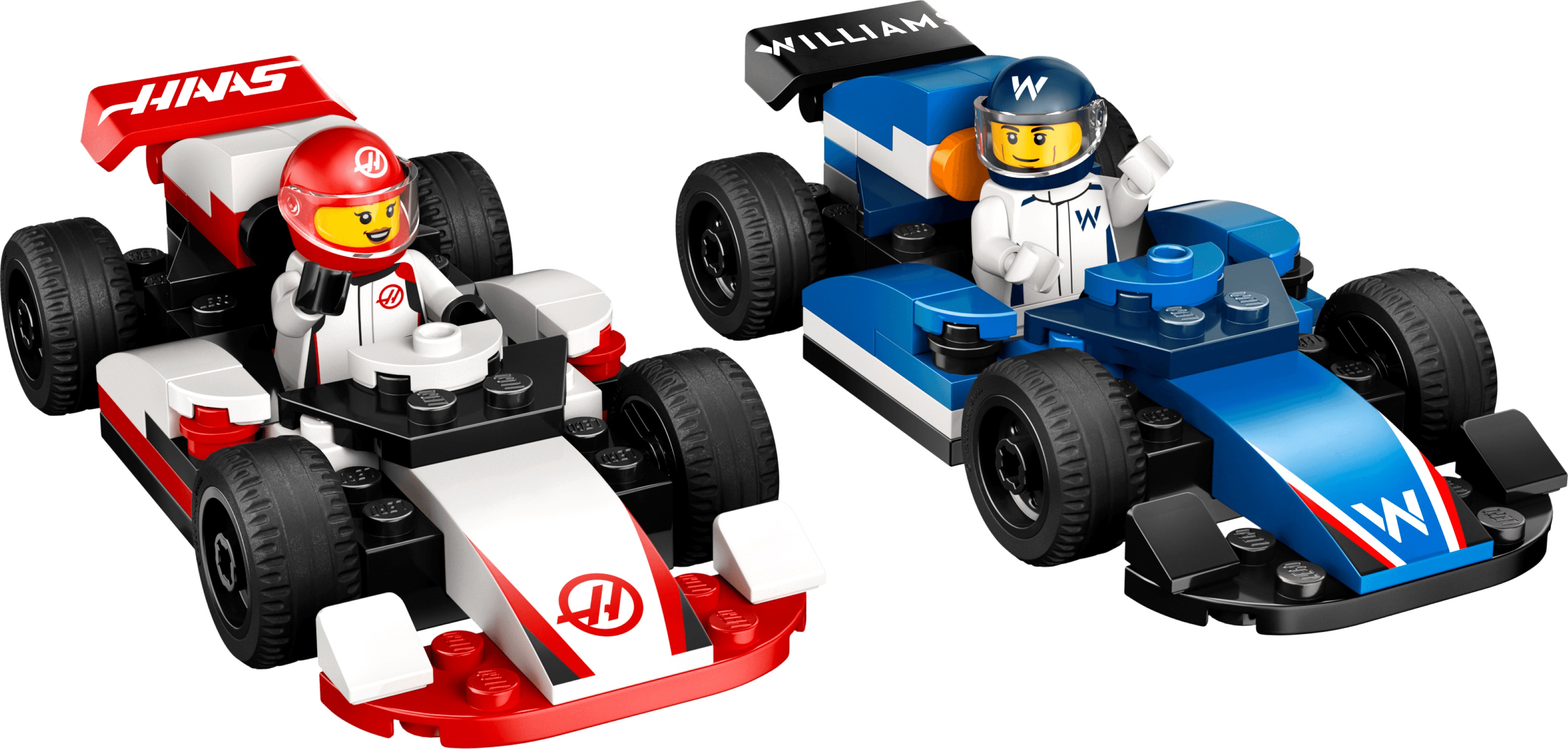 F1 Williams Racing en Haas F1 racewagens LEGO-set