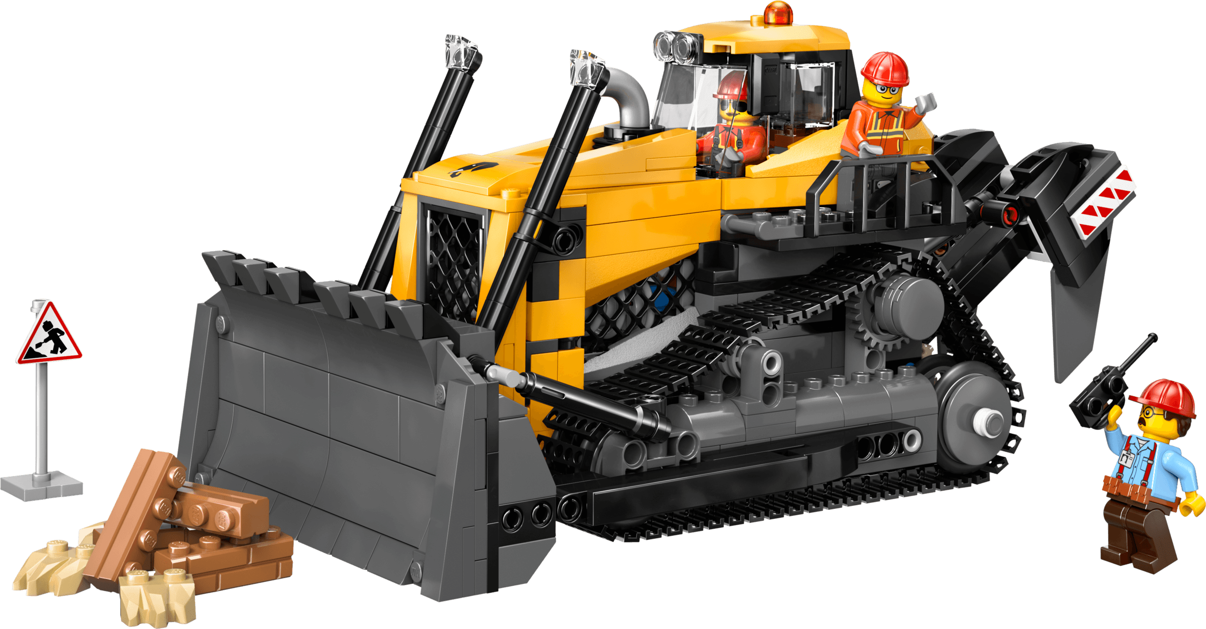 Gele bulldozer LEGO-set