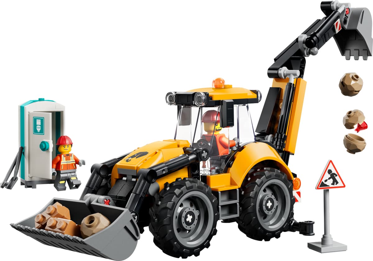 Gele graaflaadmachine LEGO-set
