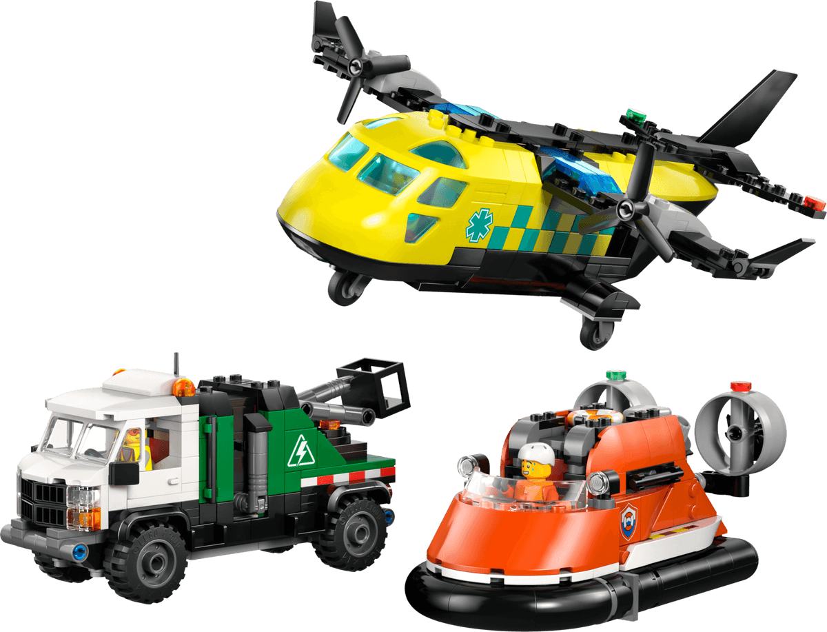 Airplane, Service Truck & Hovercraft Remix LEGO-set