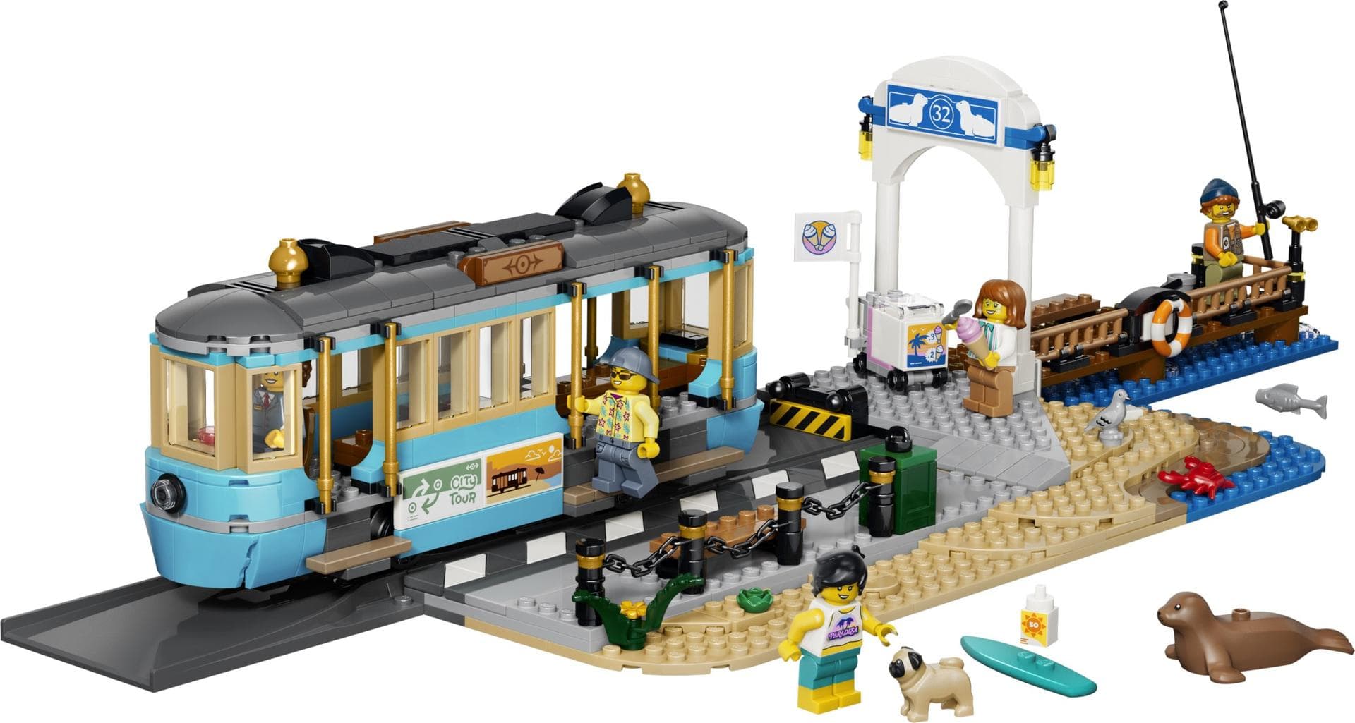 Klassieke strandtram LEGO-set