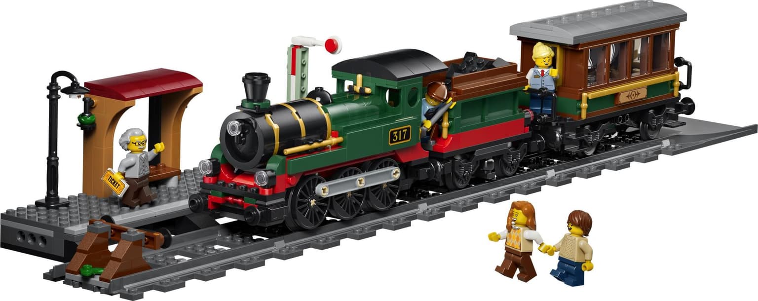 Vintage stoomtrein LEGO-set