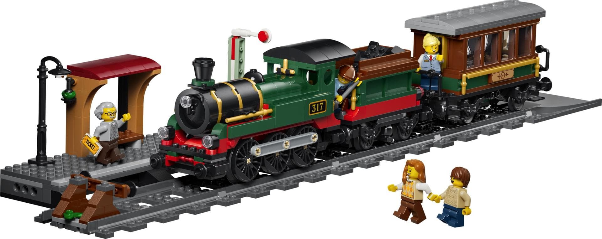 Vintage stoomtrein LEGO-set