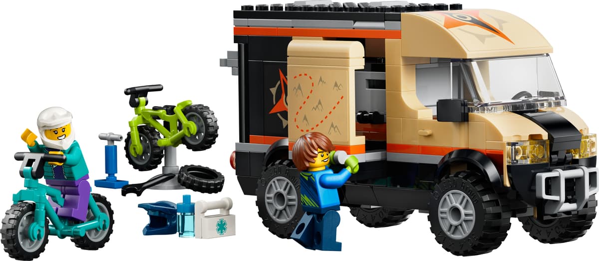 Mountainbike avonturenbus LEGO-set