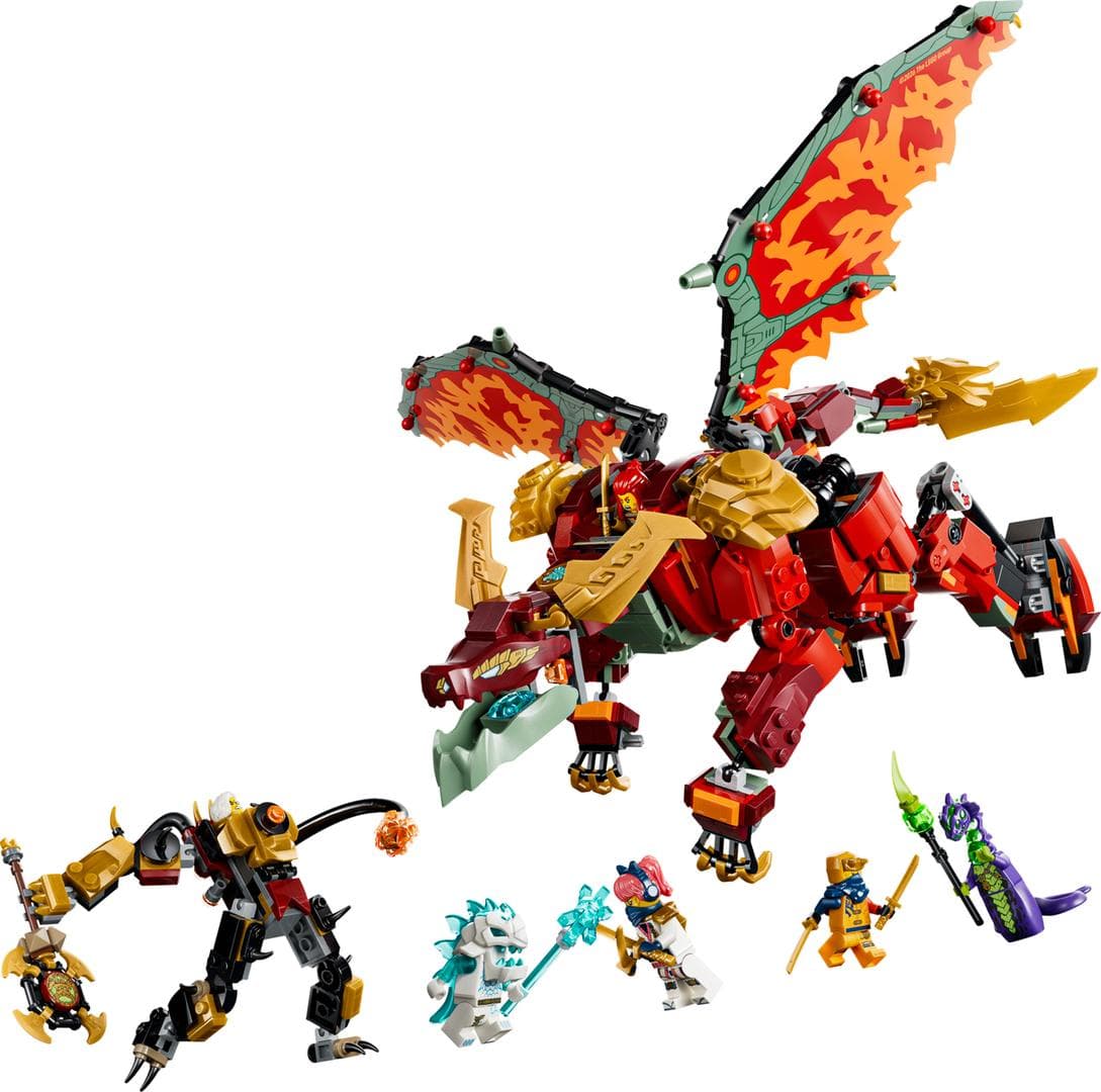 Wyldfyre's transformerende drakenmecha LEGO-set