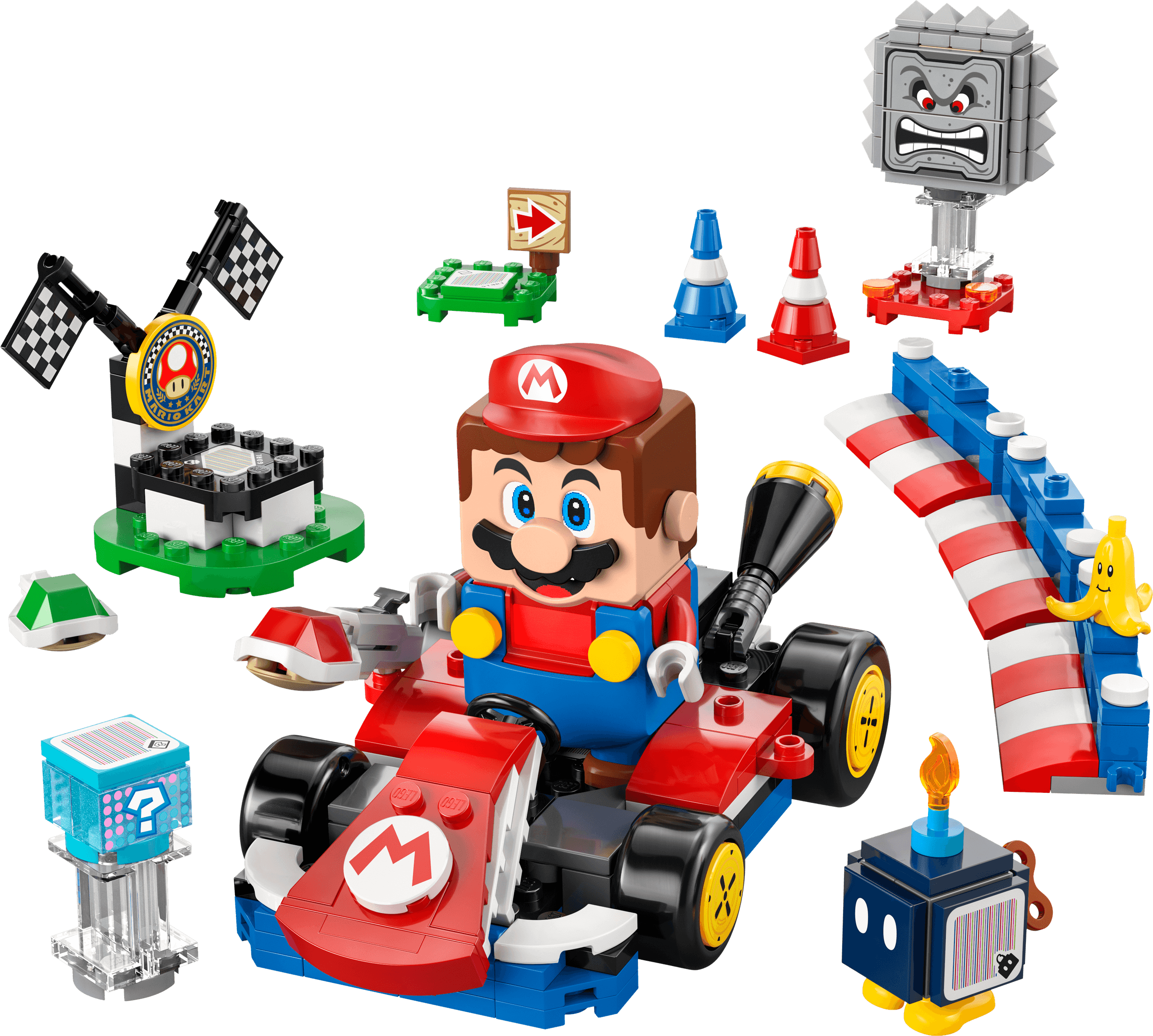 Mario Kart - Interactieve LEGO Mario en standaardkart LEGO-set
