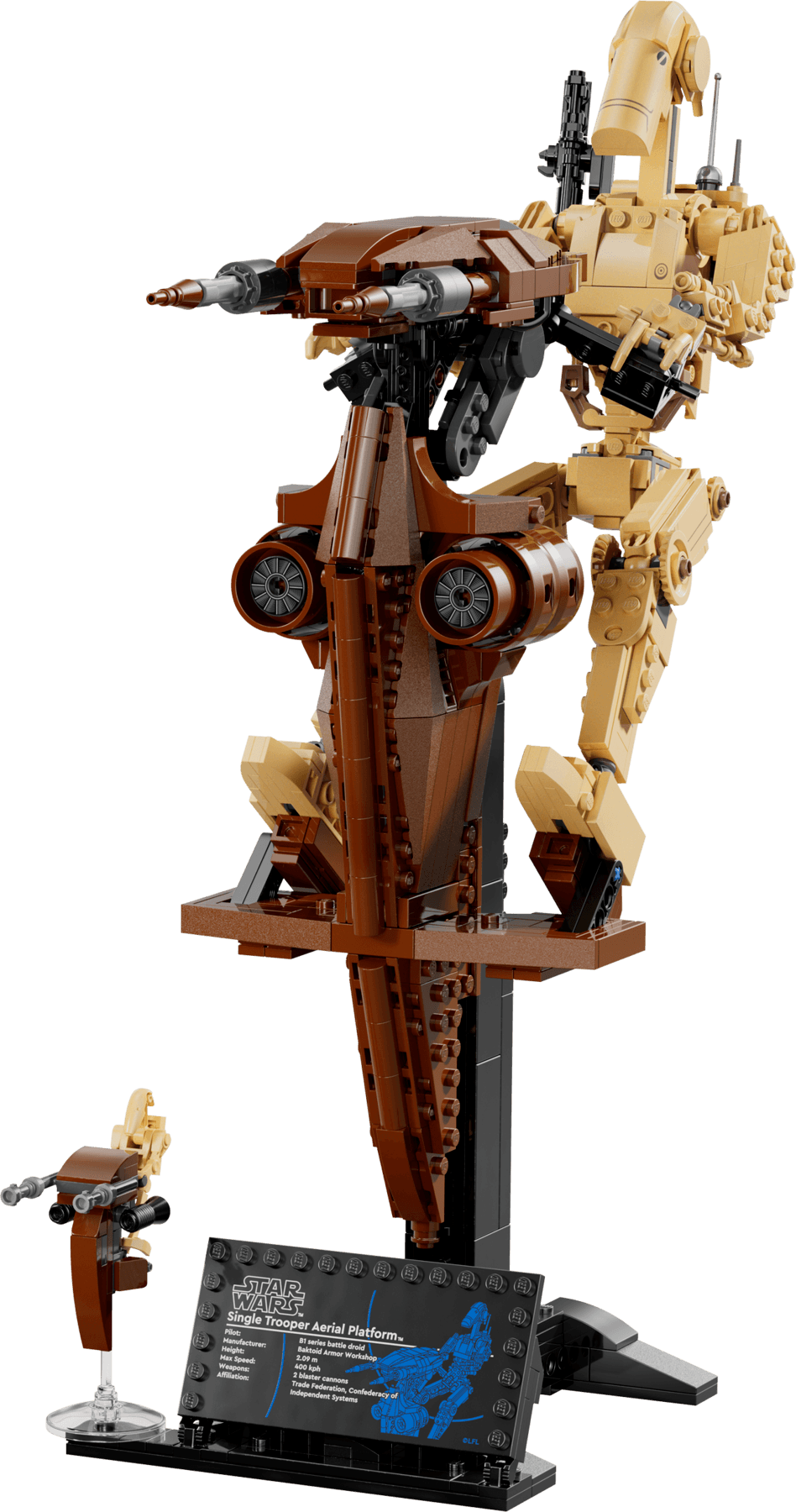 Battle Droid met STAP LEGO-set