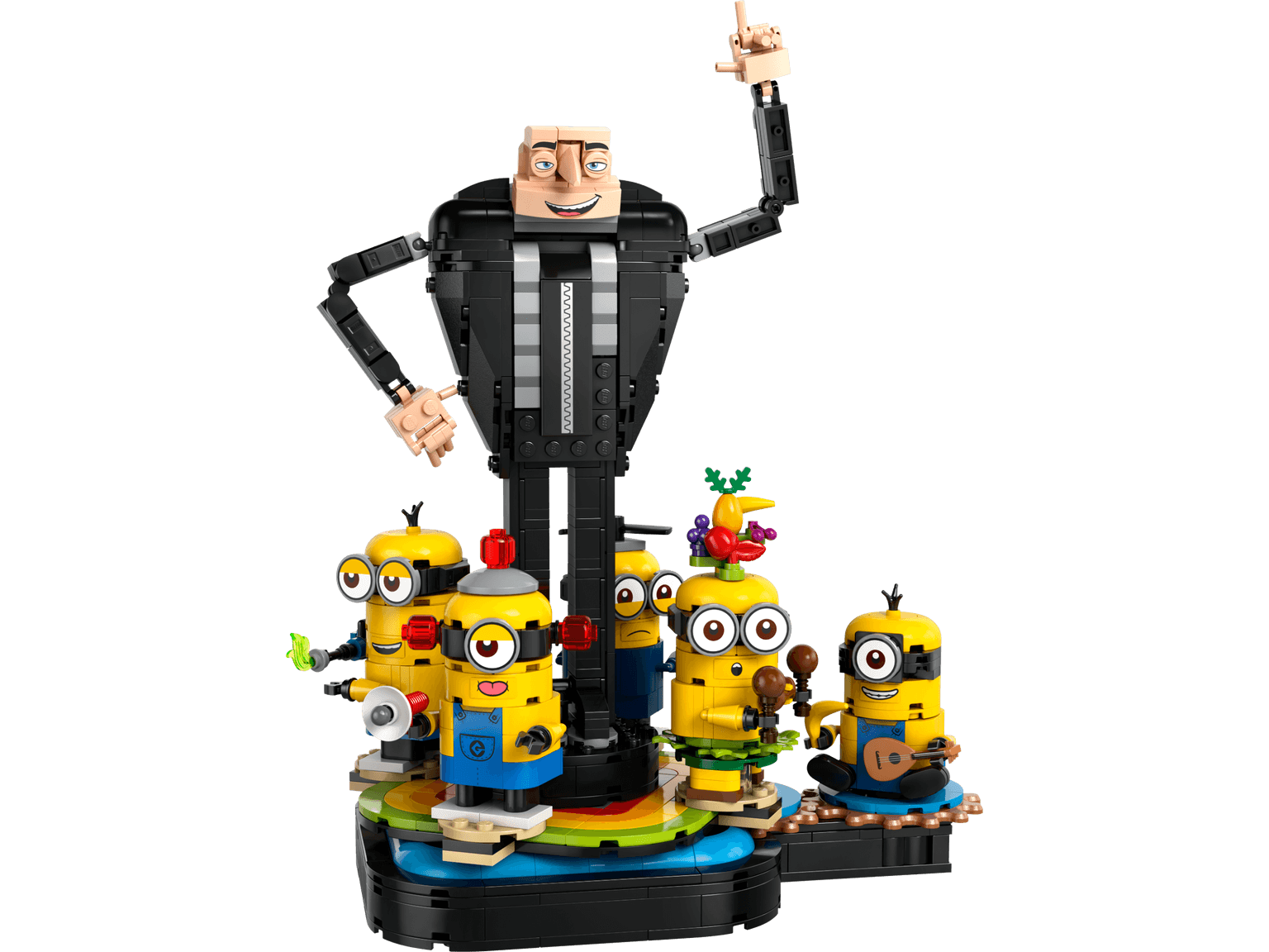 Brick-Built Gru and Minions LEGO-set