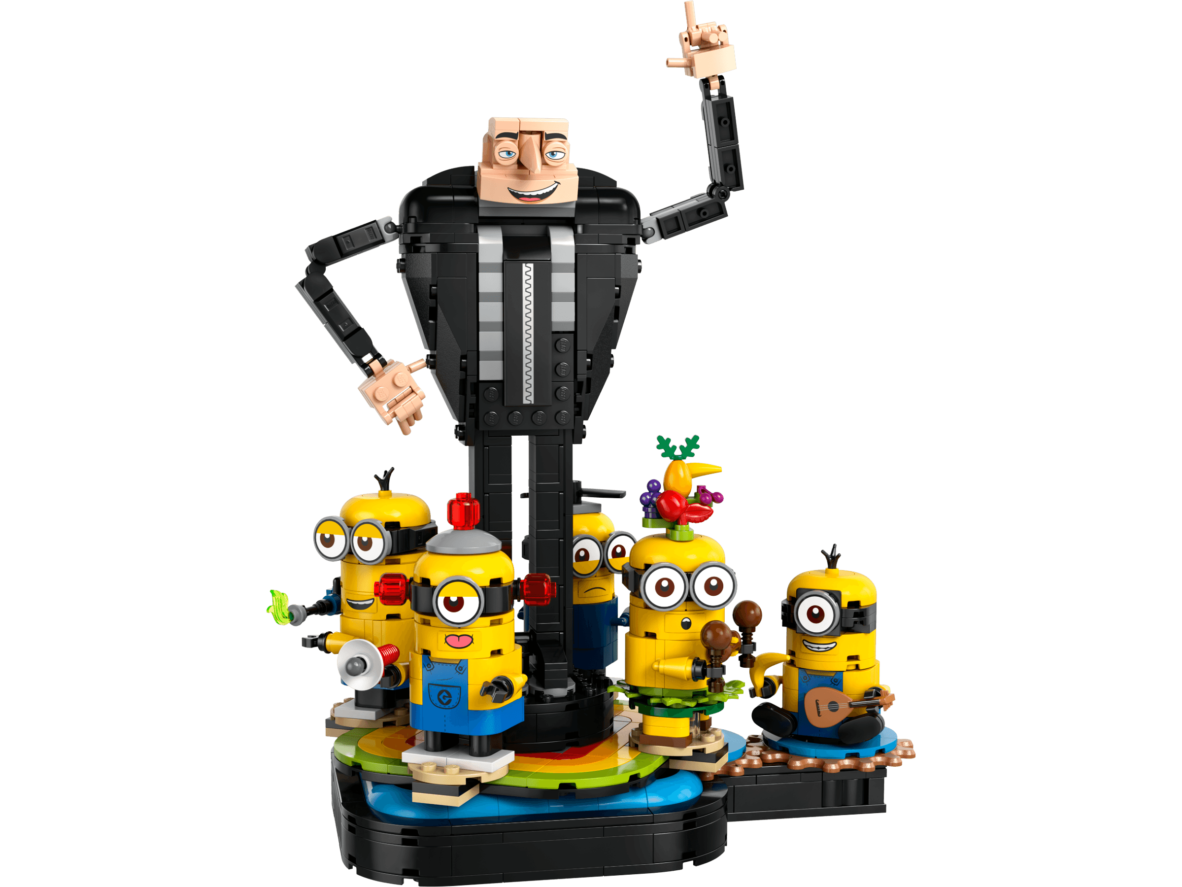 Brick-Built Gru and Minions LEGO-set