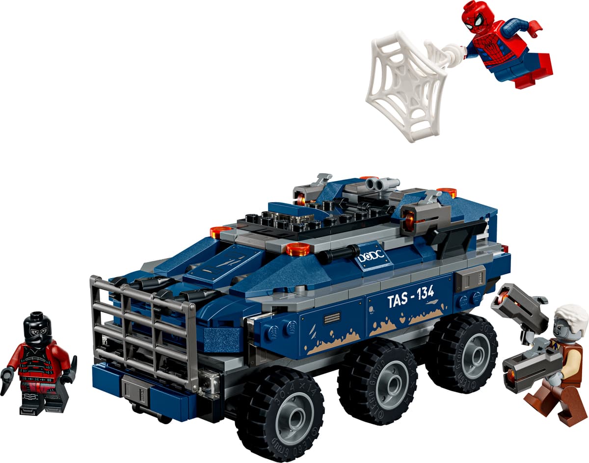 Spider-Man achtervolging van gevangenistransport LEGO-set
