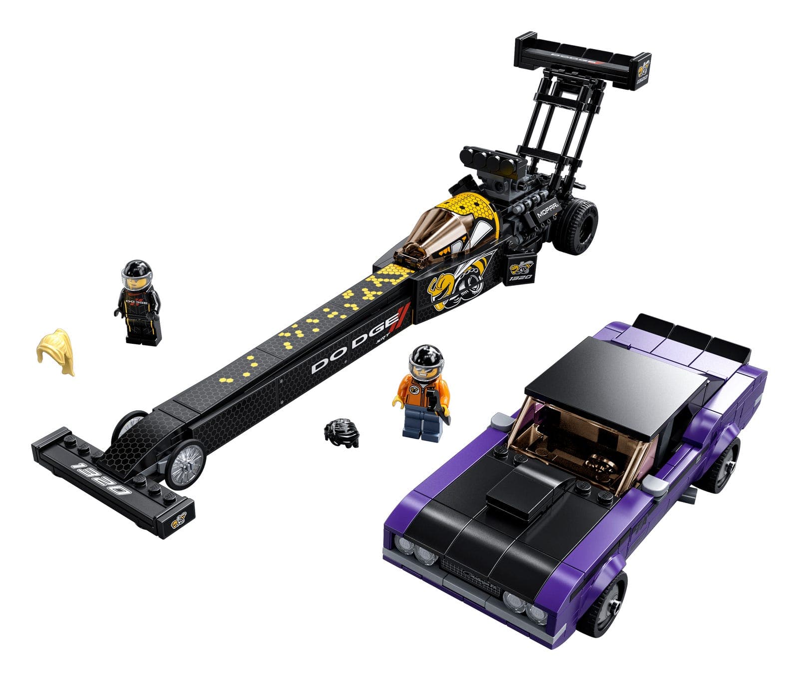 Mopar Dodge//SRT Top Fuel Dragster and 1970 Dodge Challenger T/A LEGO-set