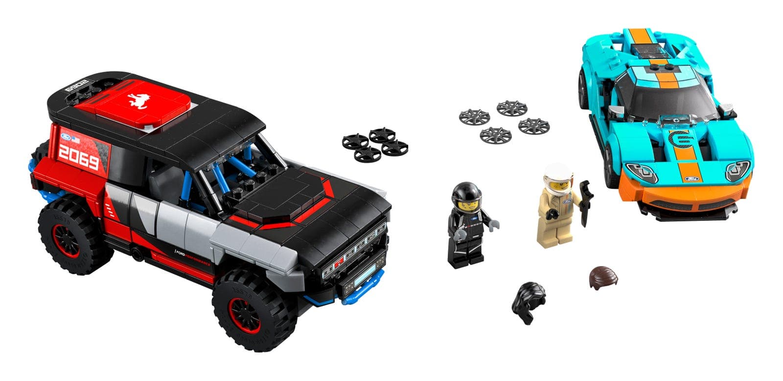 Ford GT Heritage Edition and Bronco R LEGO-set