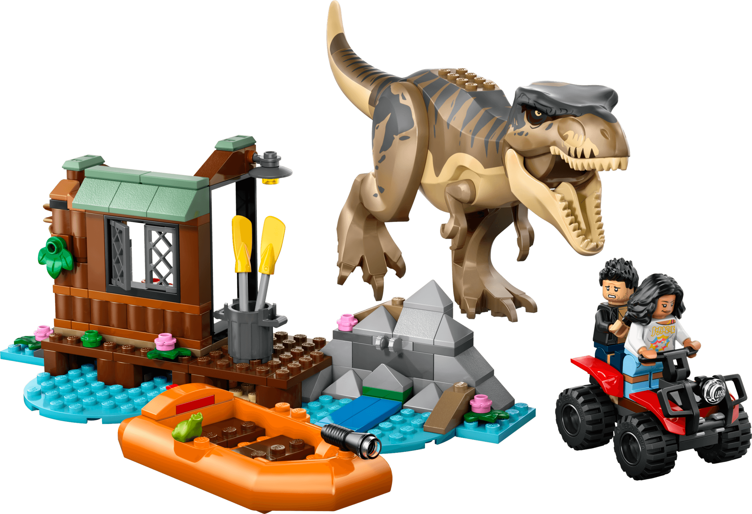 T. rex rivierontsnapping LEGO-set