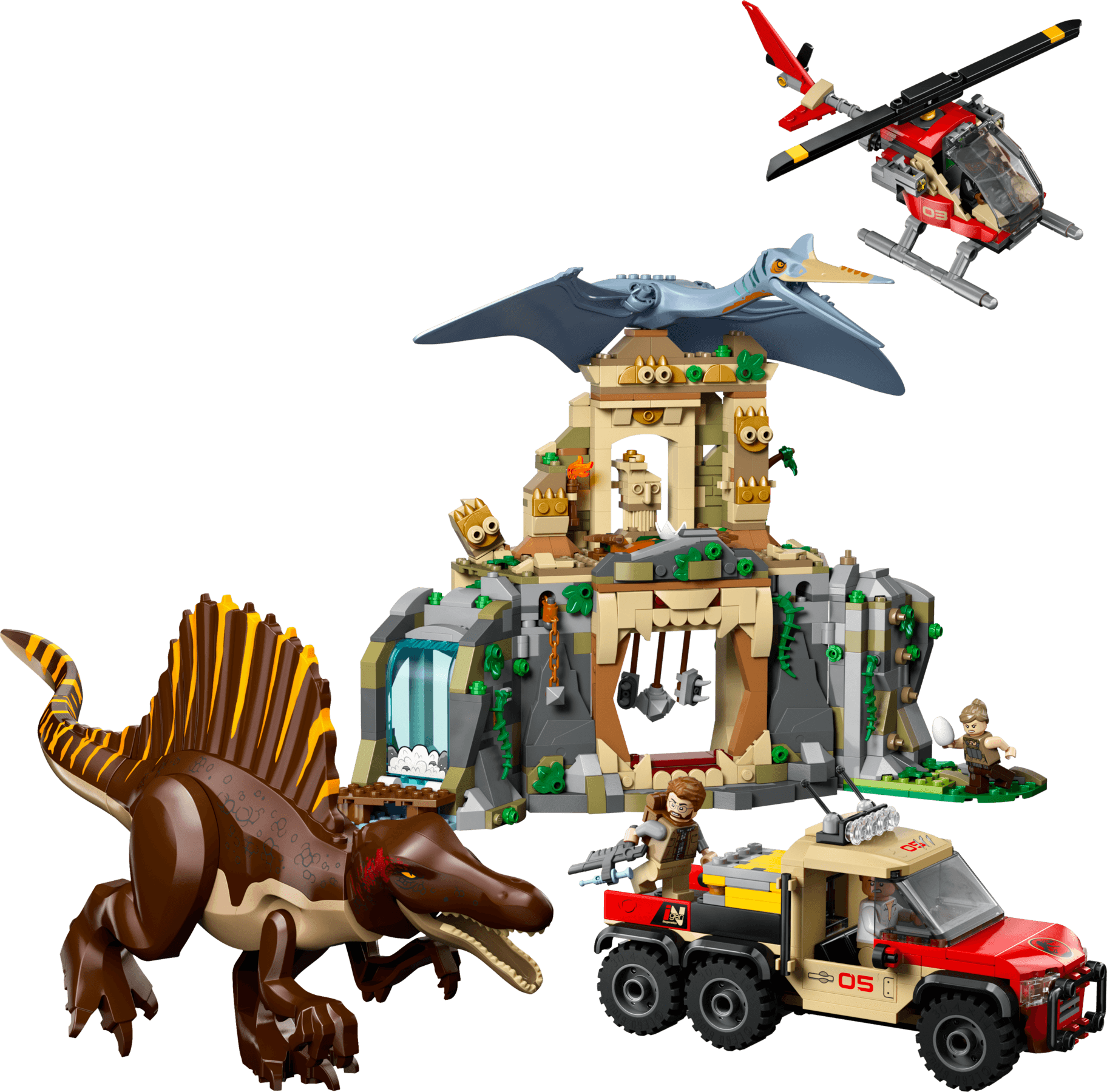 Spinosaurus en Quetzalcoatlus luchtmissie LEGO-set