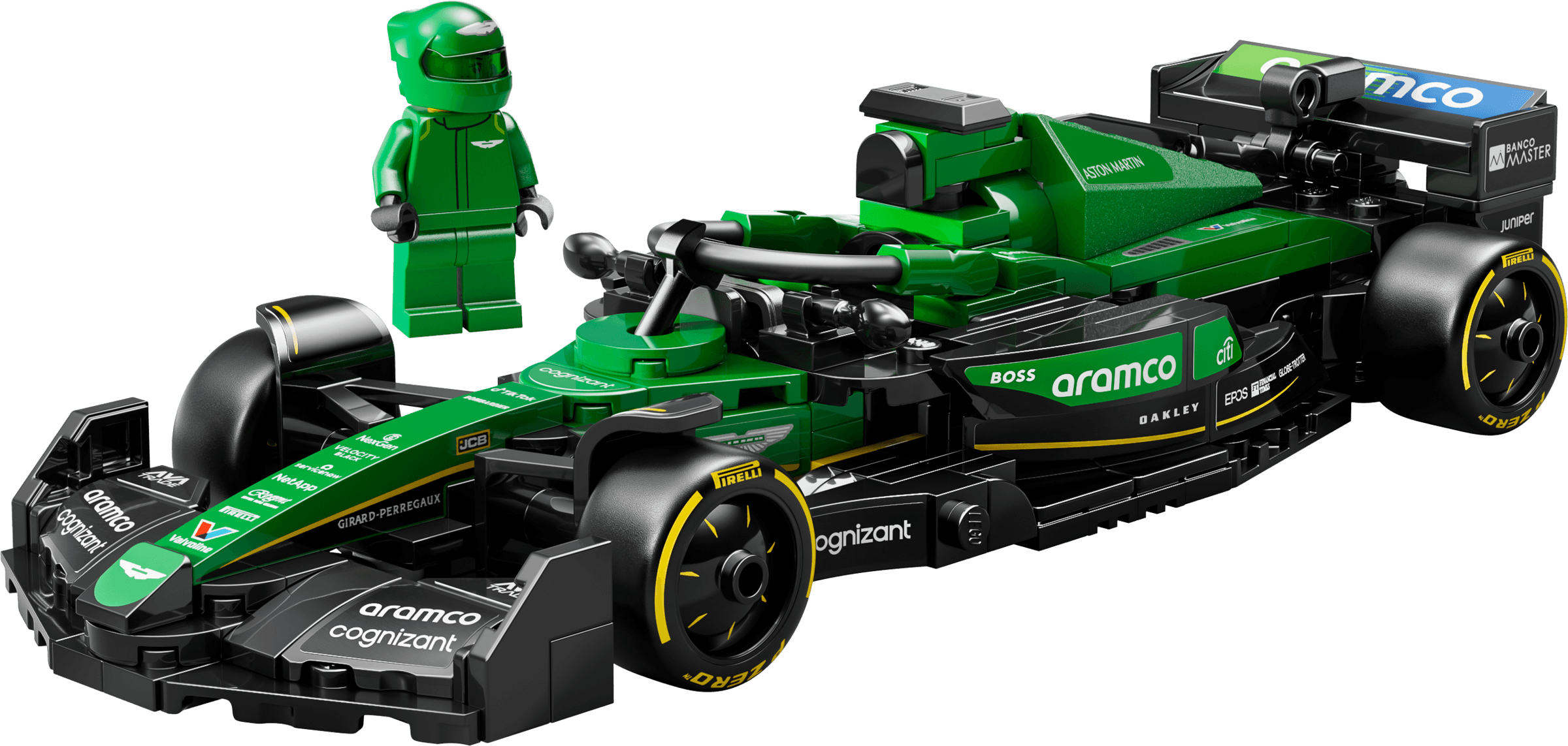 Aston Martin Aramco F1 AMR24 racewagen LEGO-set