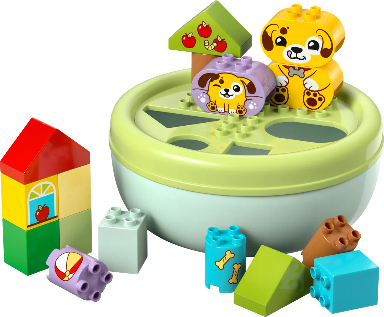 Vormenstoof: puppyhuis LEGO-set