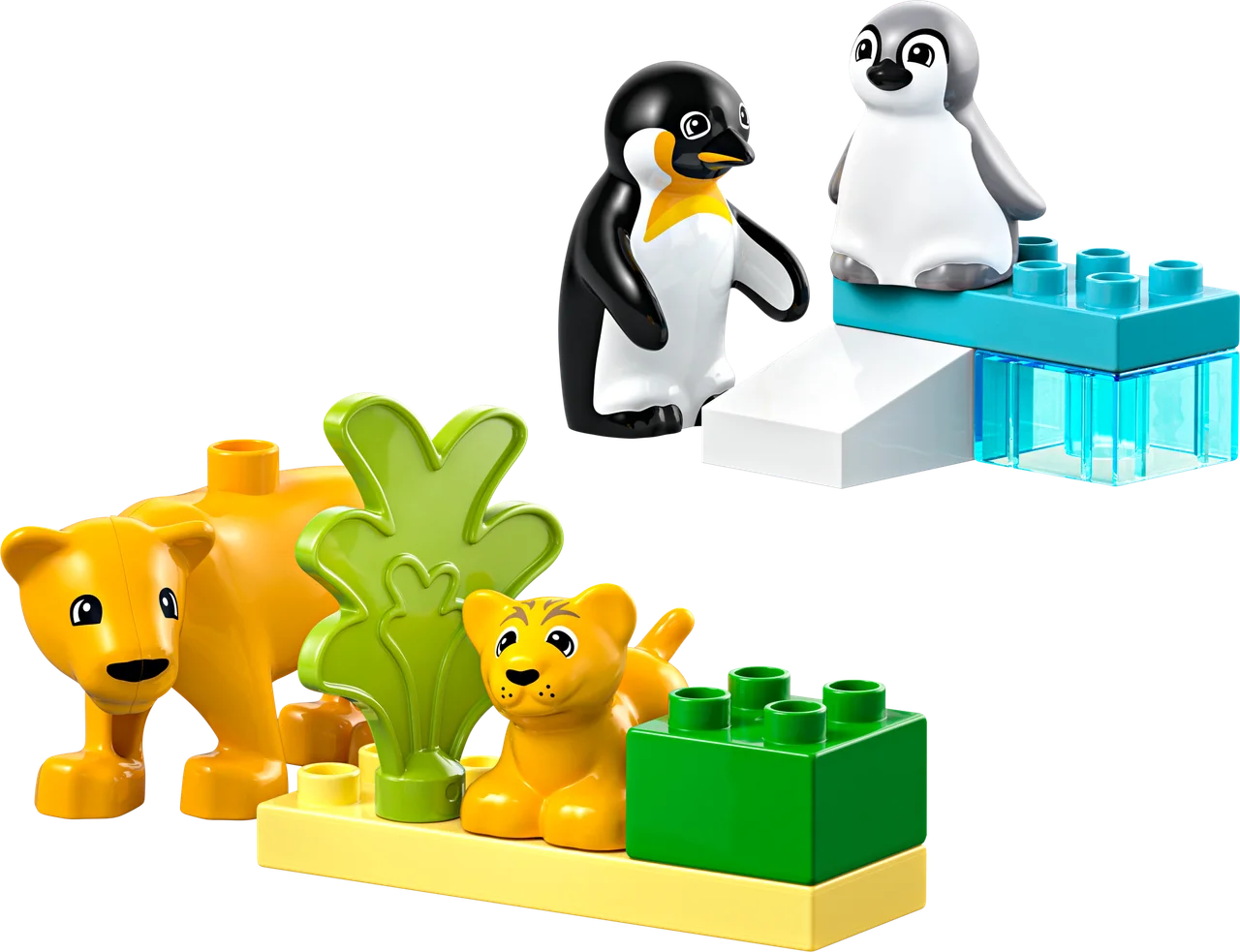 Families van wilde dieren: pinguïns en leeuwen LEGO-set