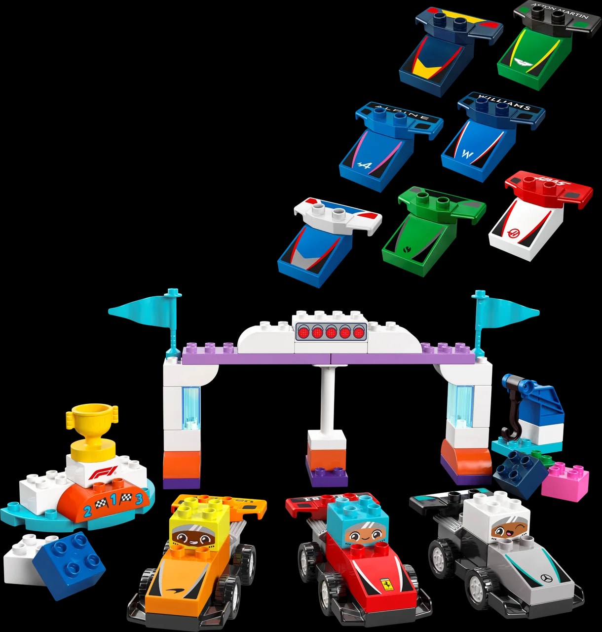 F1 team racewagens en coureurs LEGO-set