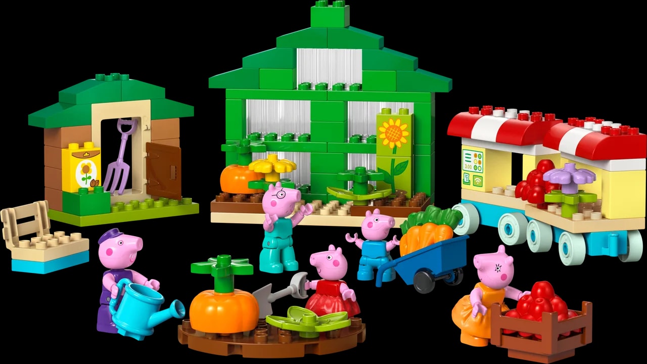 De tuin en kas van Opa Big LEGO-set