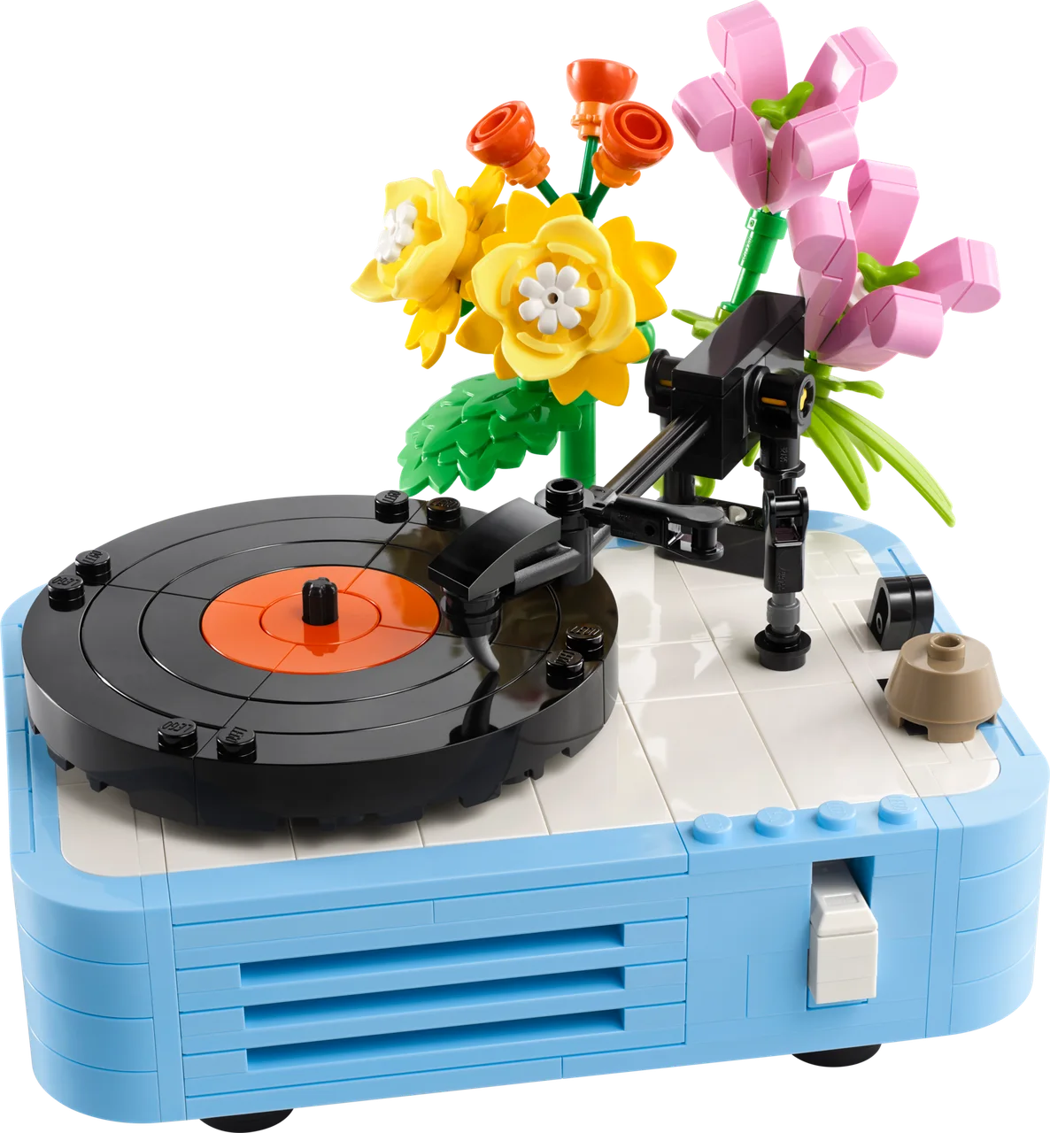 Platenspeler met bloemen LEGO-set